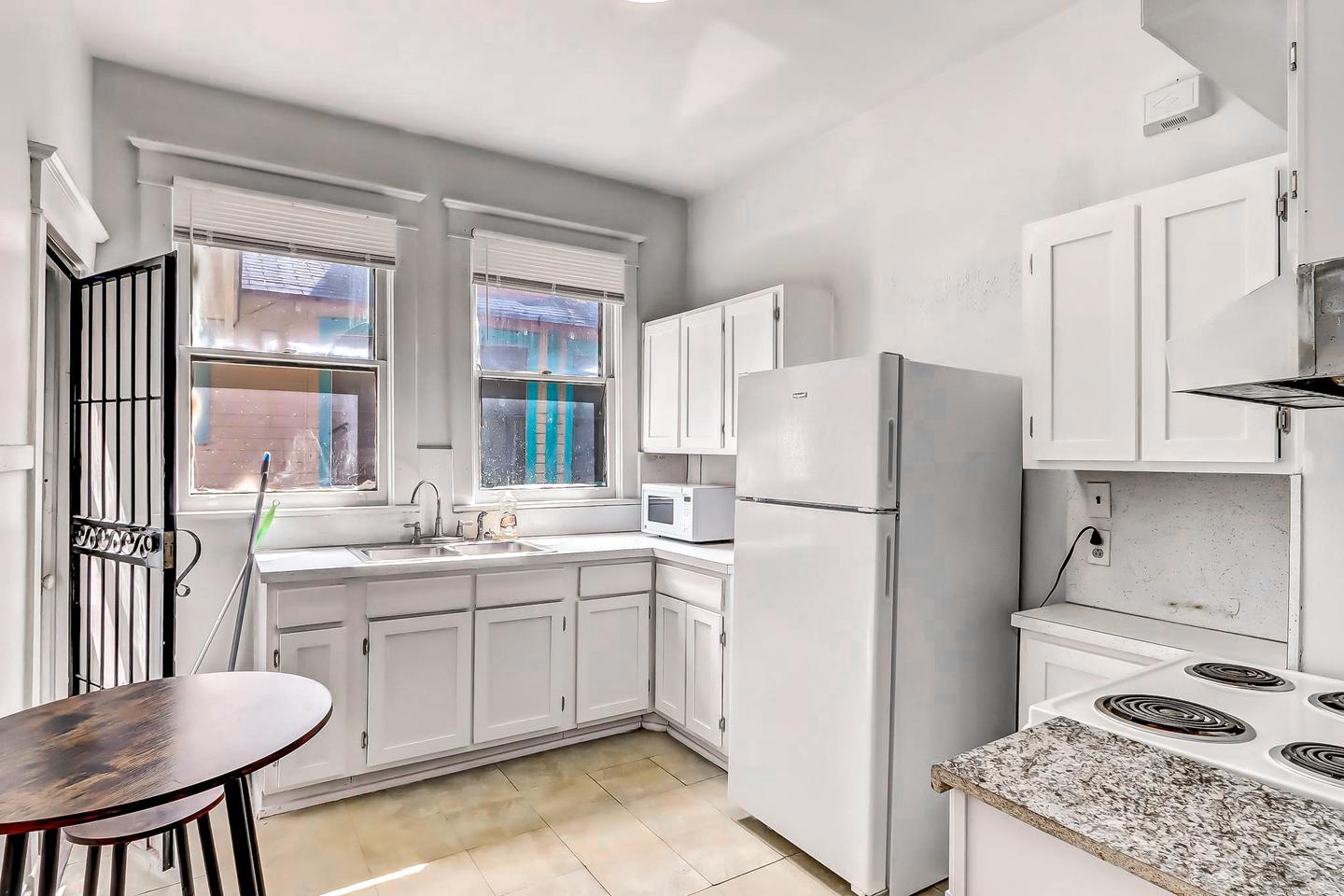 Common spaces including the kitchen