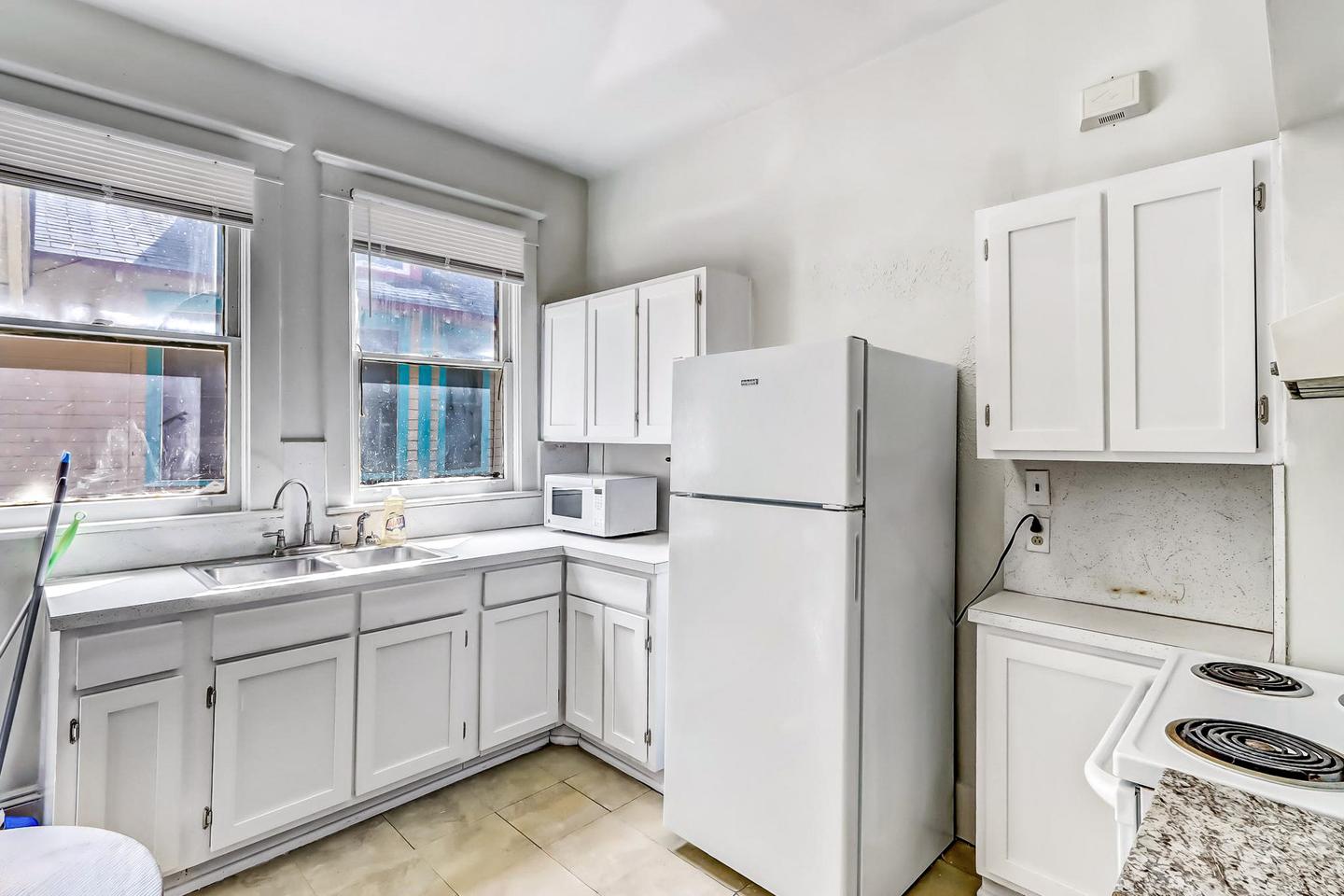 Common spaces including the kitchen