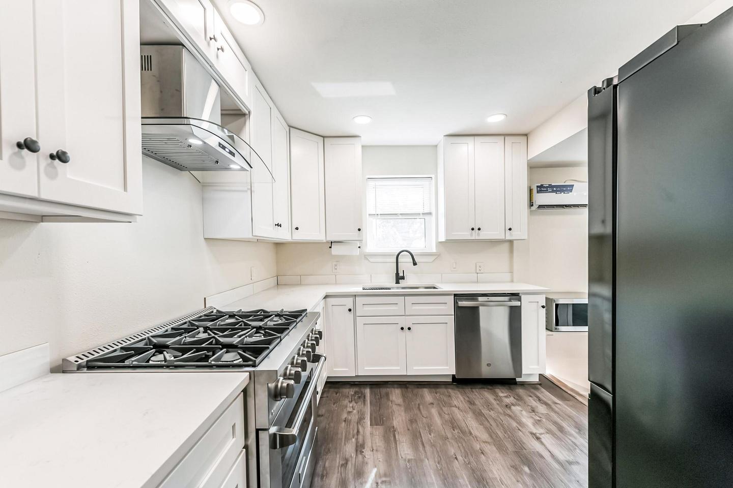 Common spaces including the kitchen