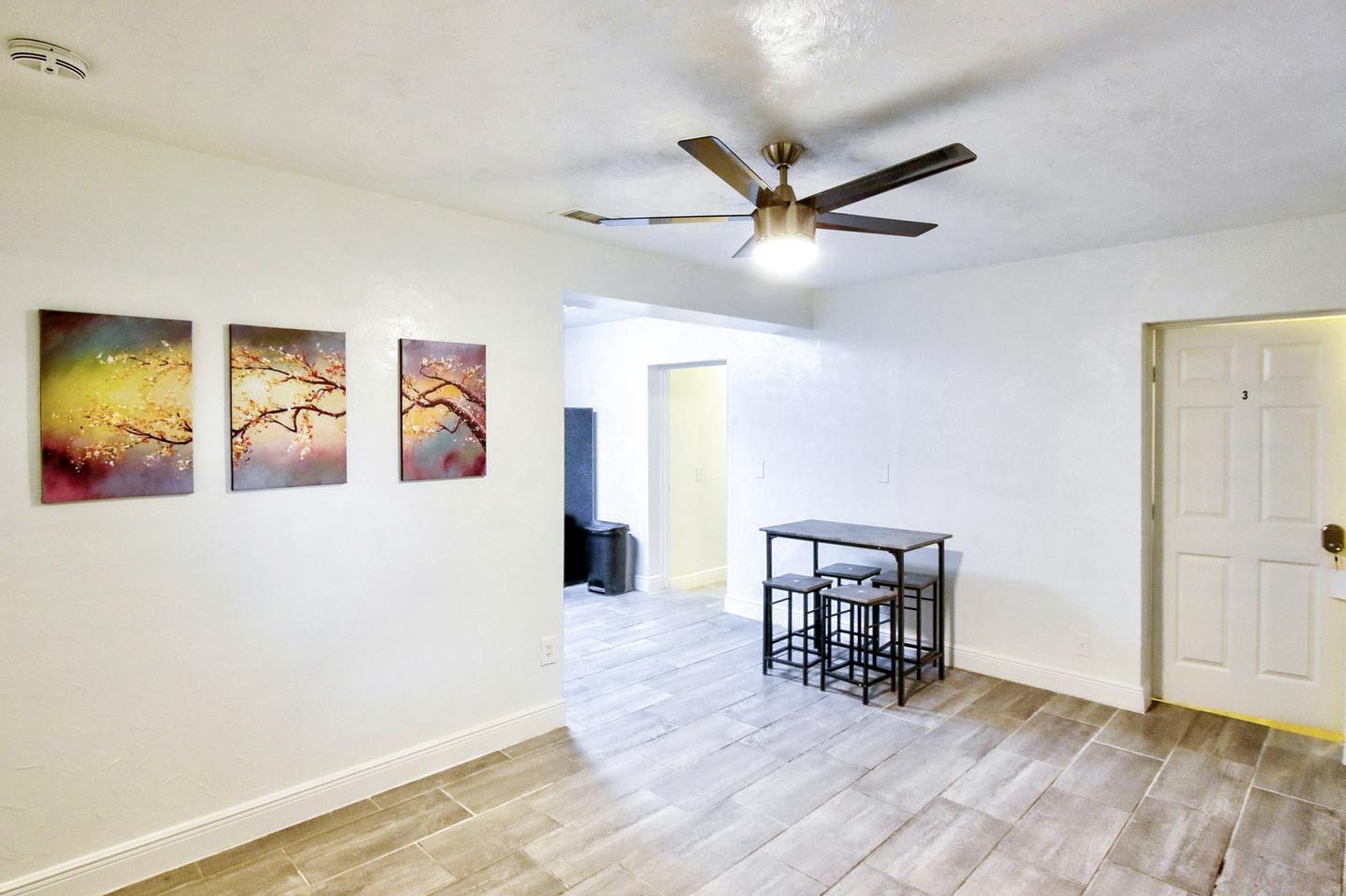 Common spaces including the kitchen