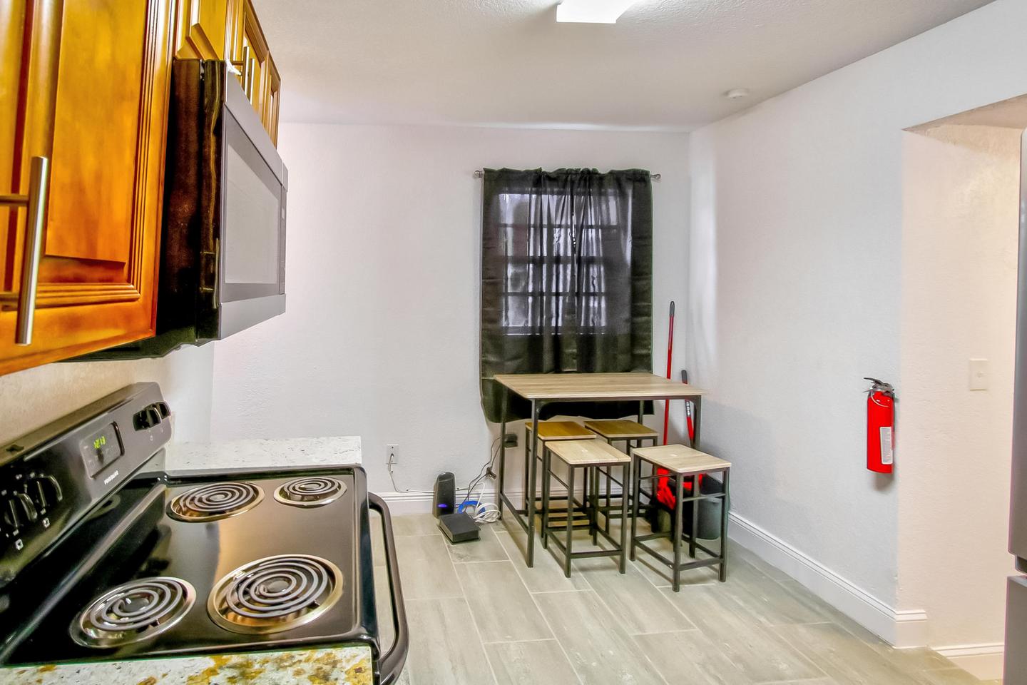 Common spaces including the kitchen