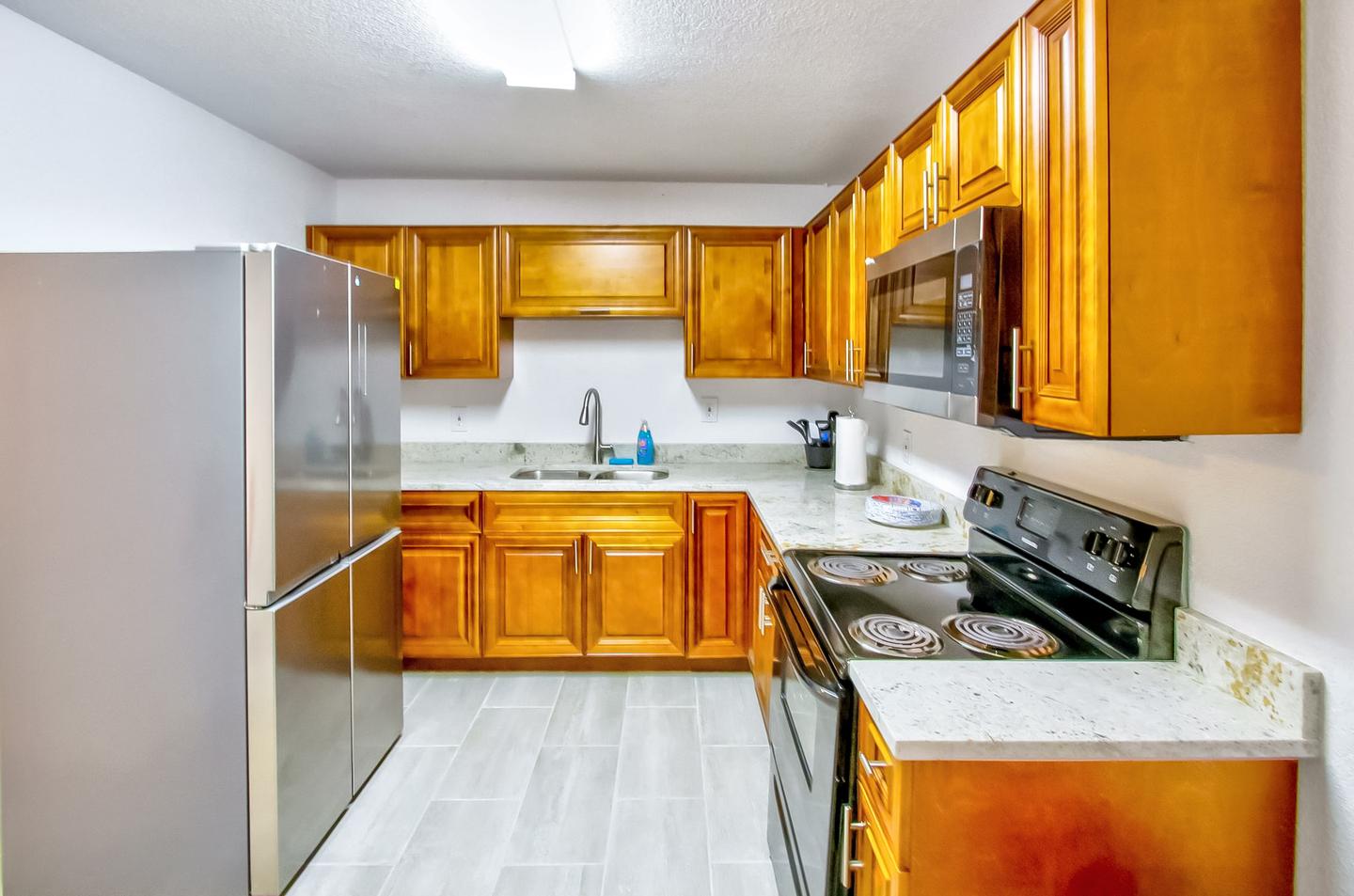 Common spaces including the kitchen