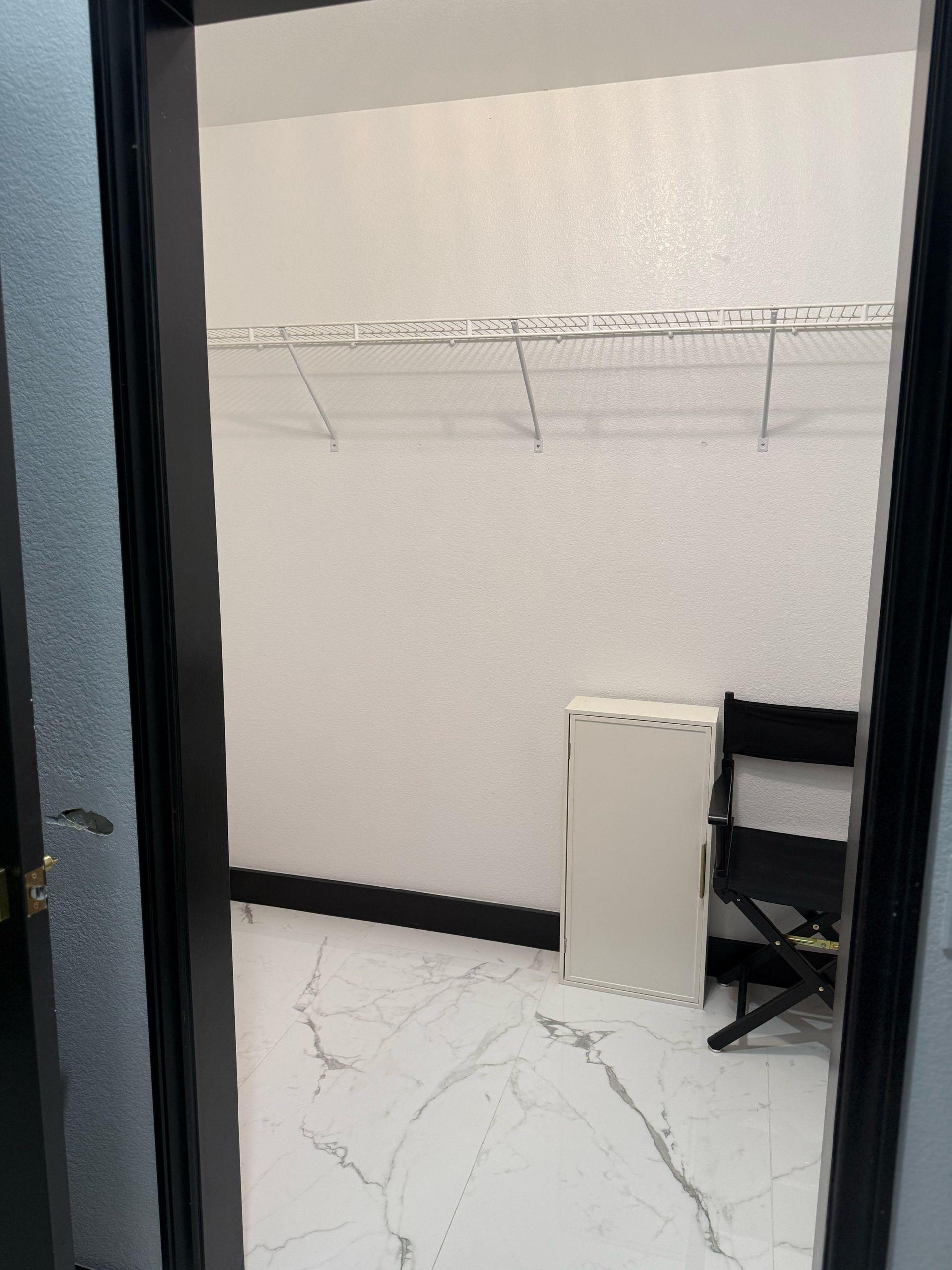 Walk-in closet.