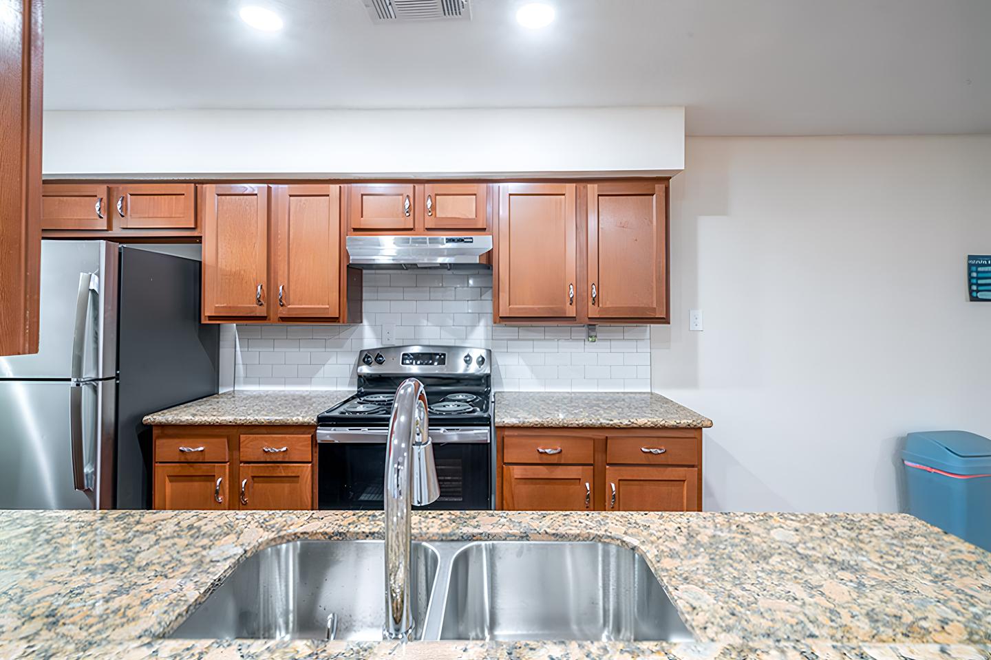 Common spaces including the kitchen