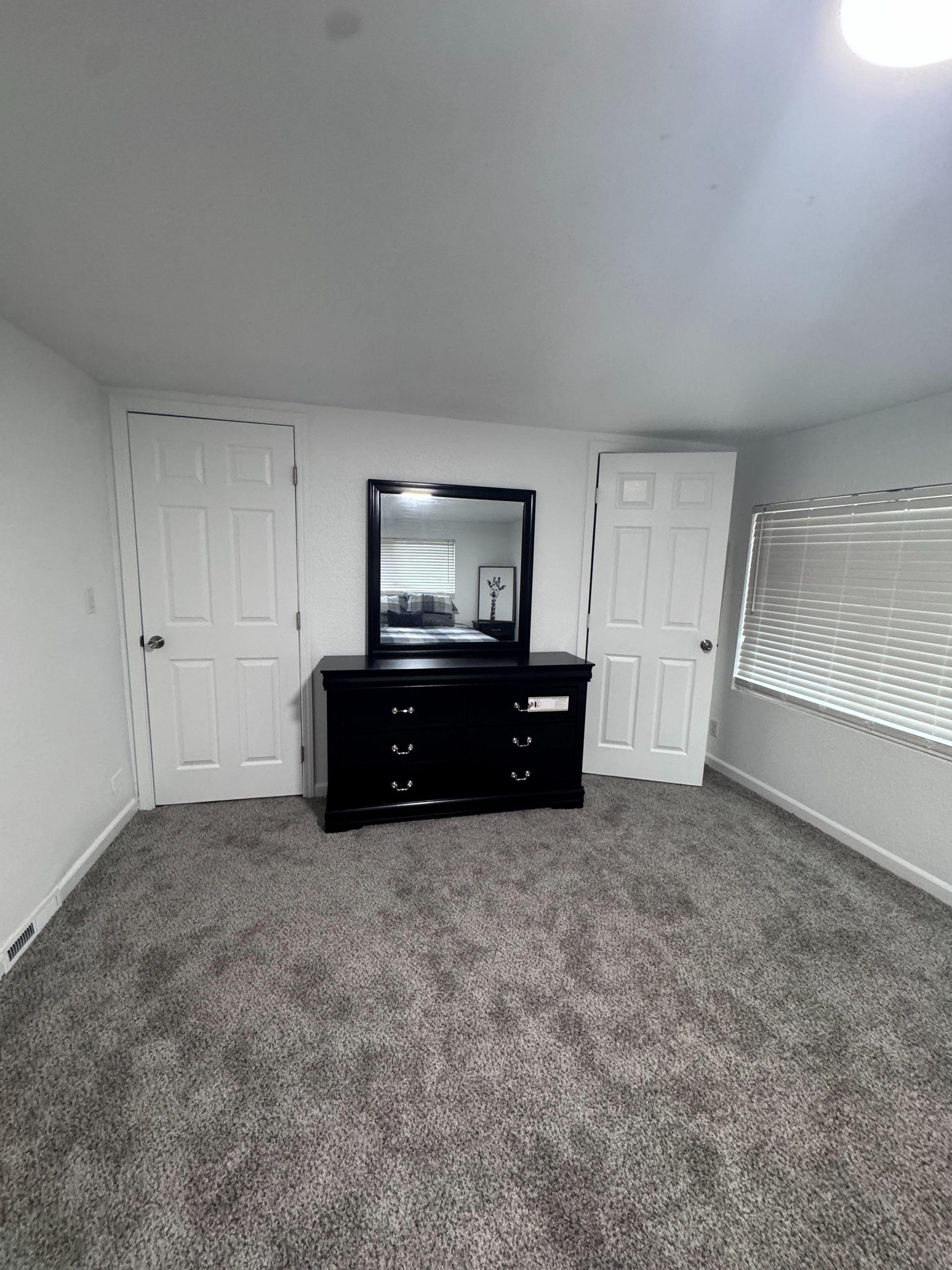 Walk In Closet , New Dresser 
1/2 Bath to right