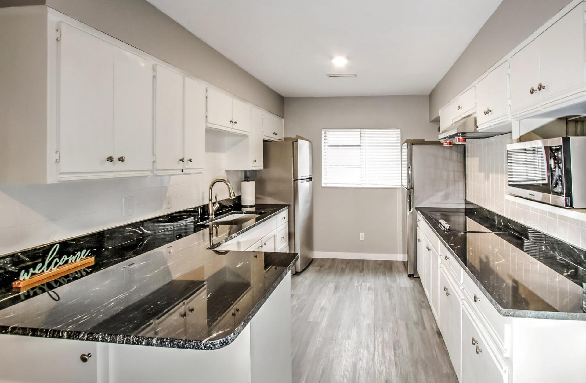 Common spaces including the kitchen