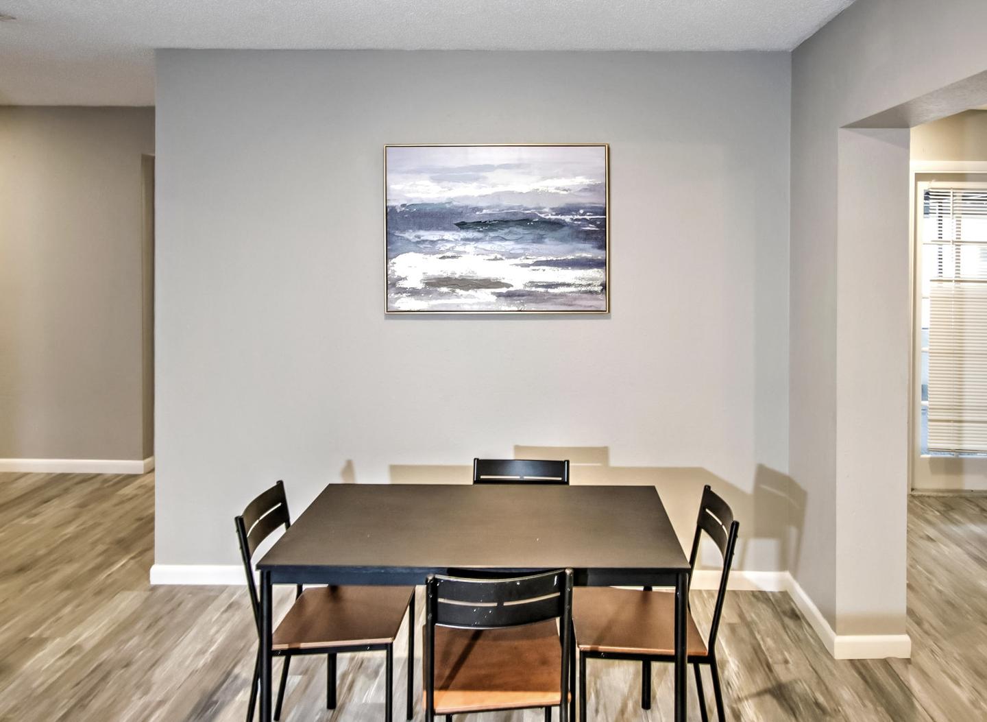 Common spaces including the kitchen