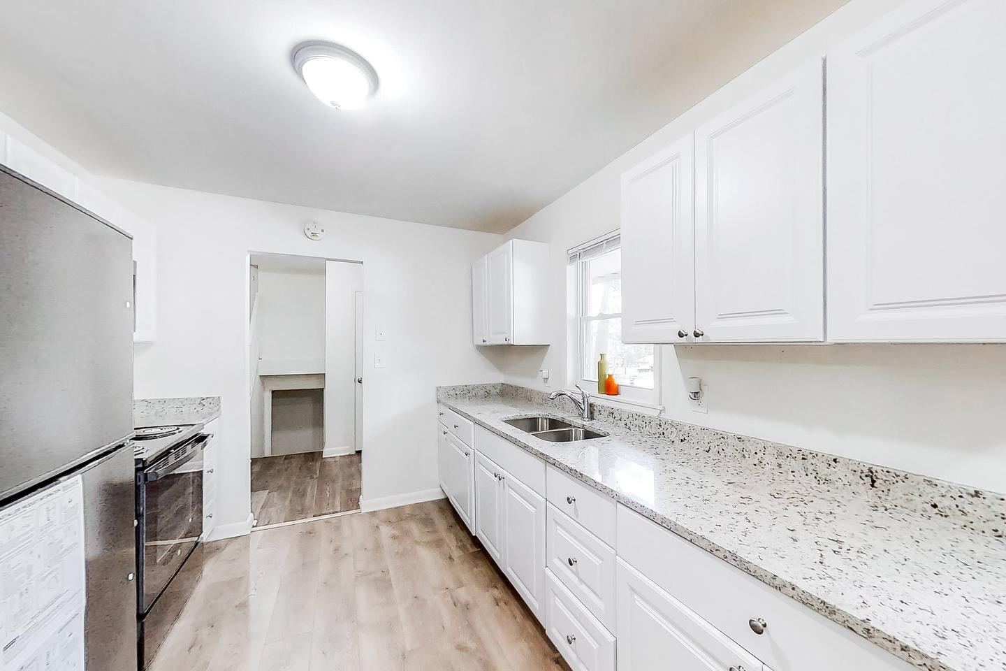 Common spaces including the kitchen