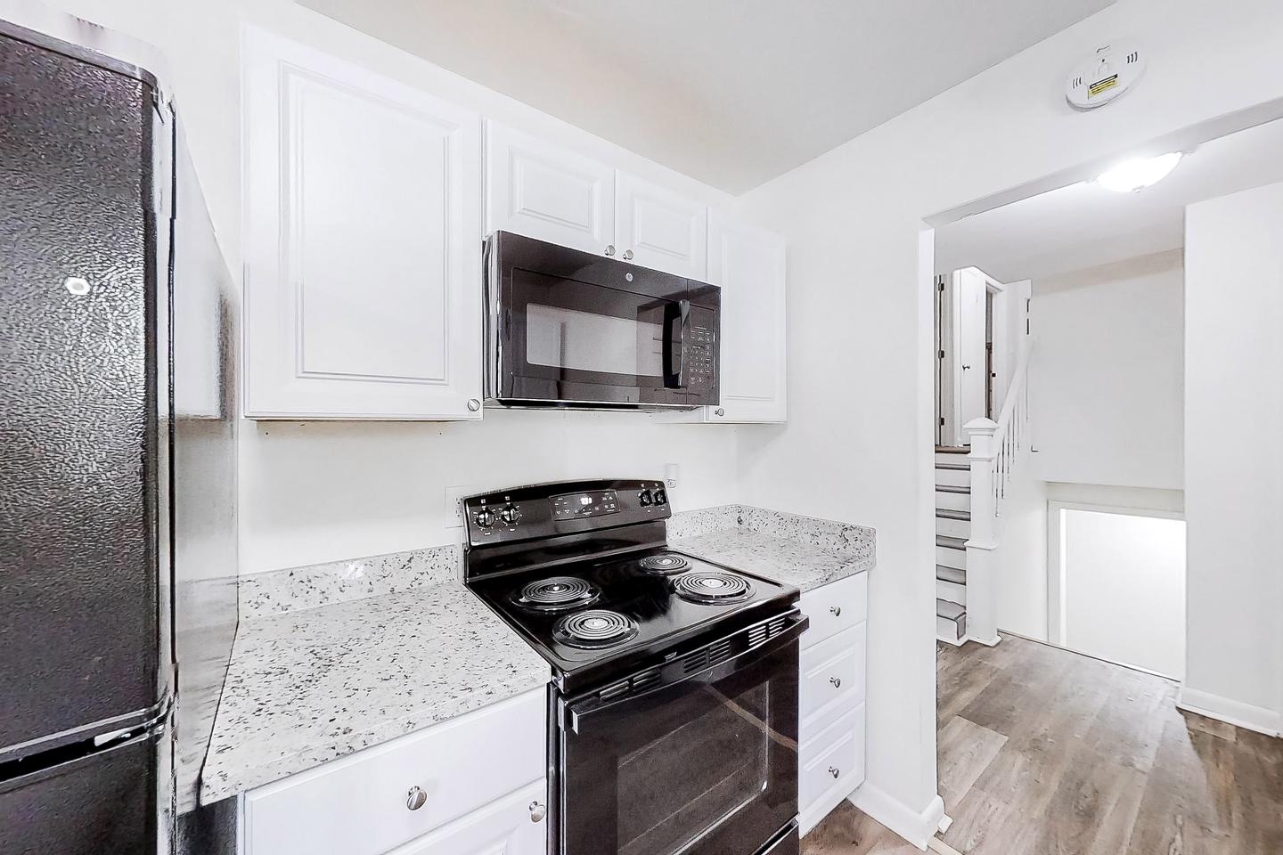 Common spaces including the kitchen