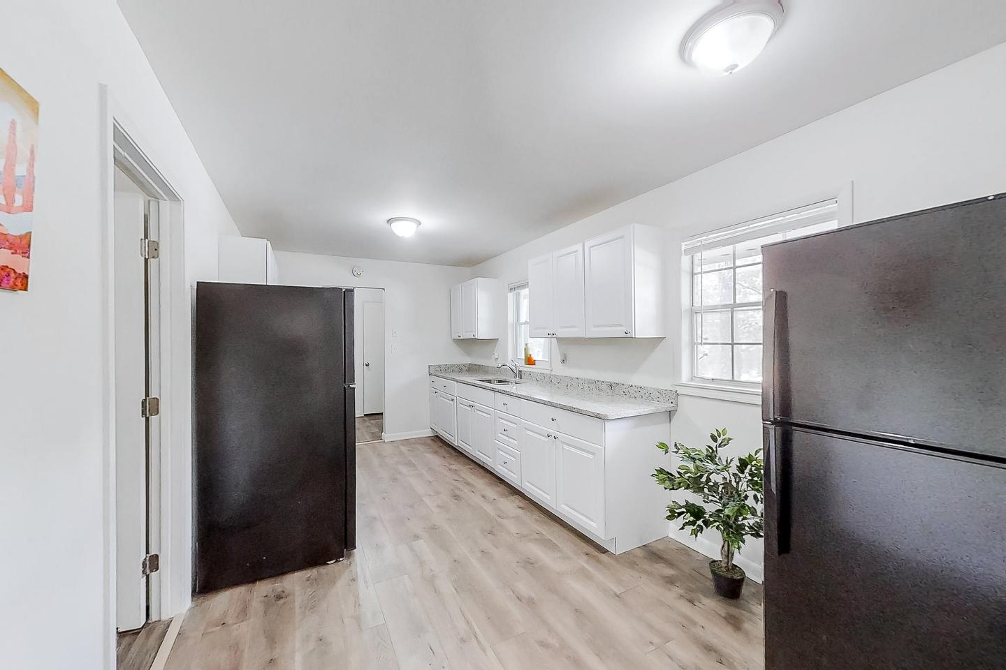 Common spaces including the kitchen