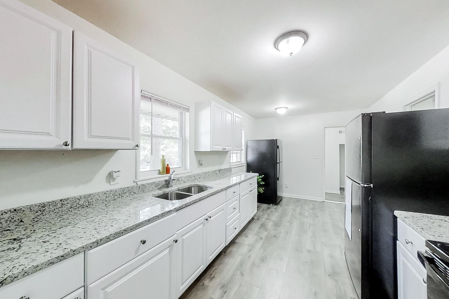 Common spaces including the kitchen