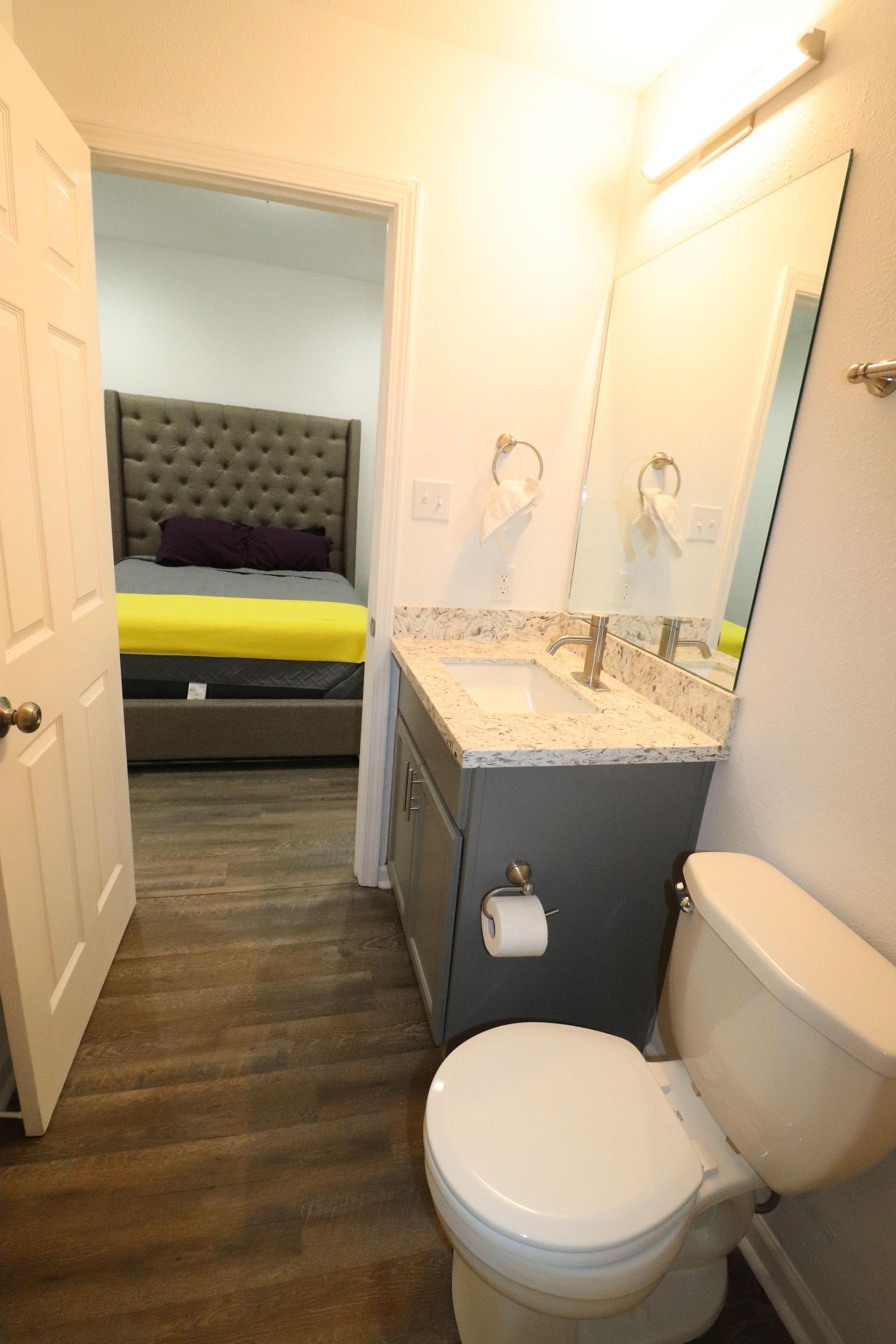 private full bathroom for bedroom 1 on the 1st floor
