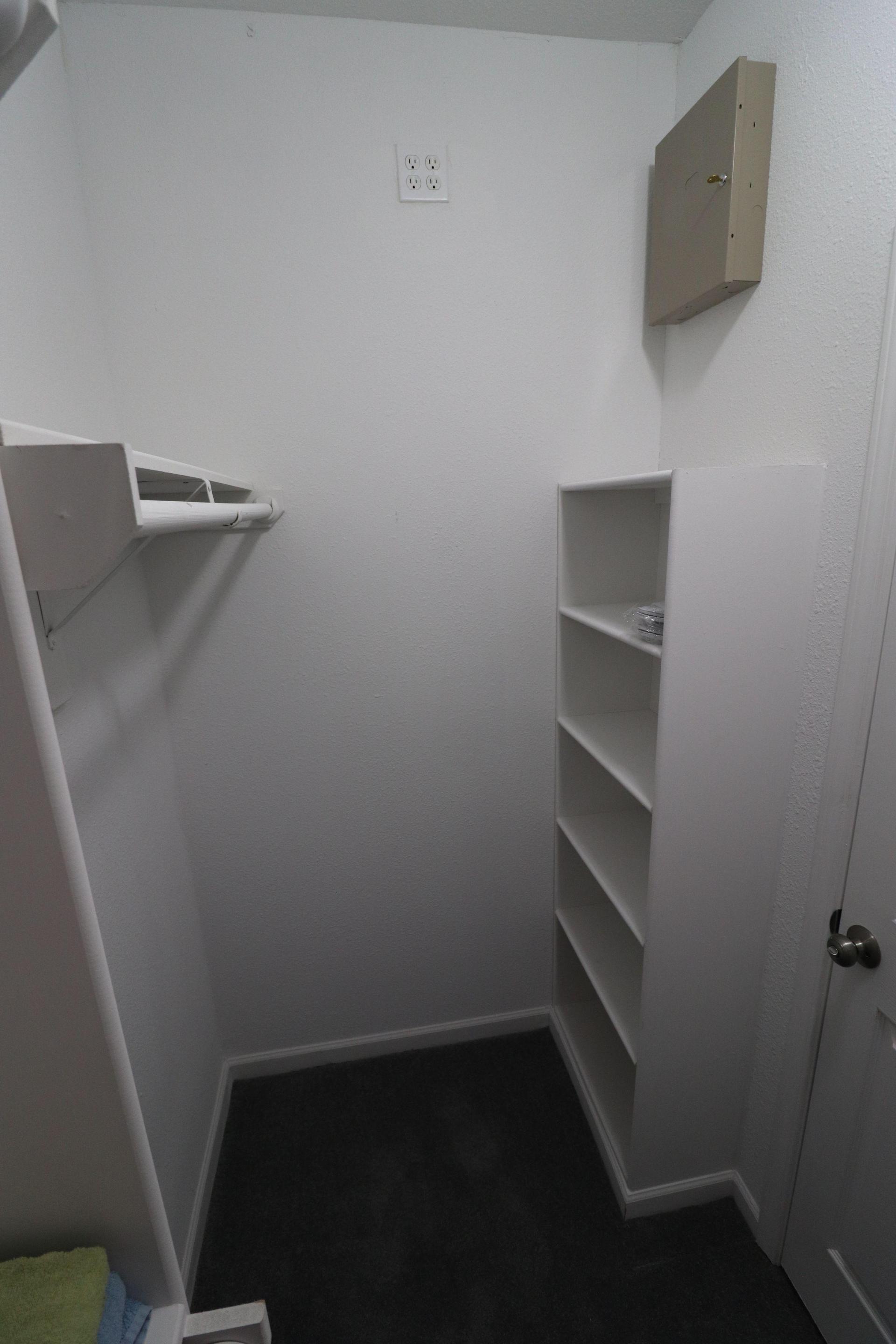 walk in closet for bedroom 1 on the 1st floor