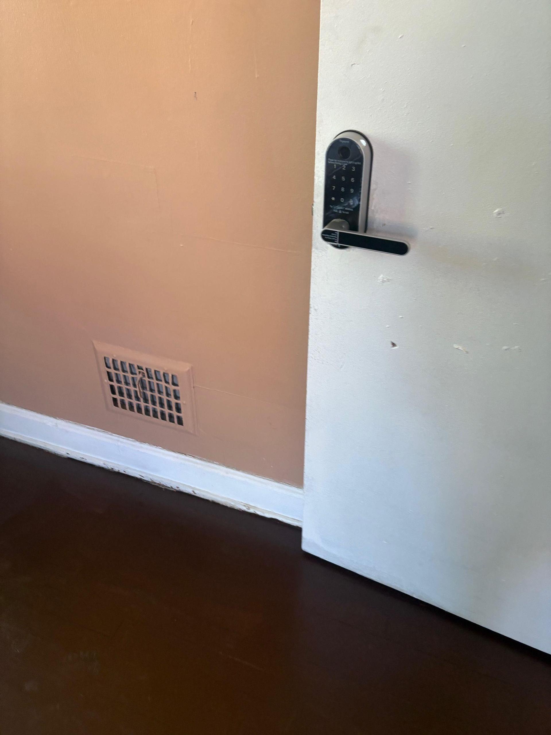 Each room is secured with a smart lock, providing tenants with a unique code for exclusive, safe access.