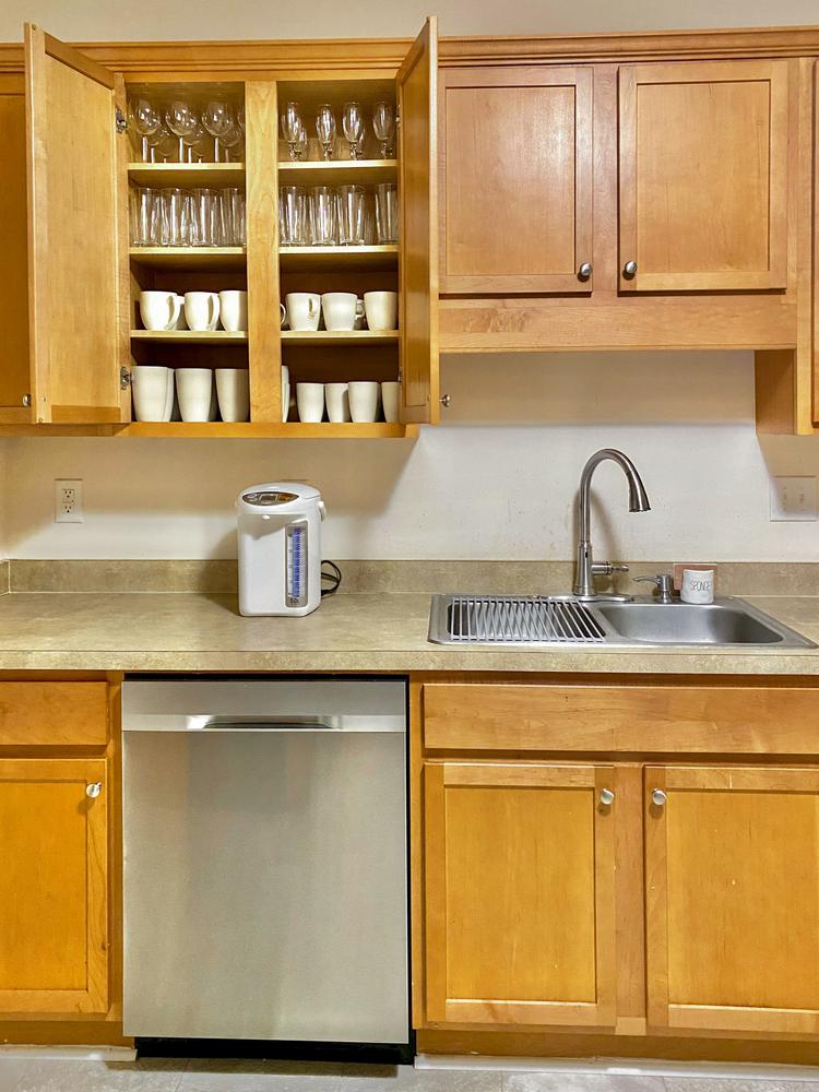Common spaces including the kitchen