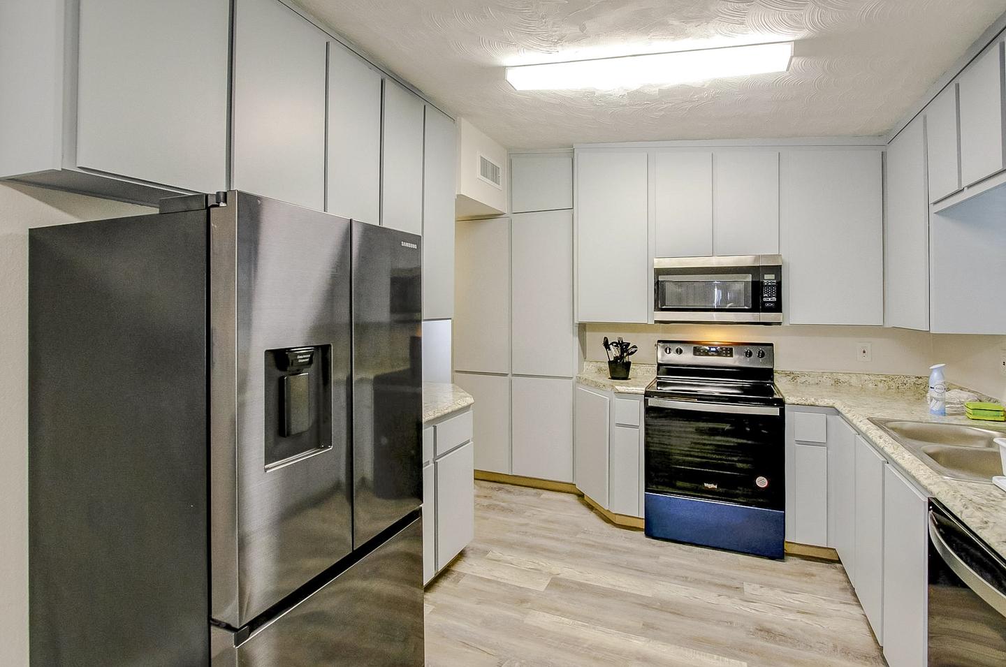 Common spaces including the kitchen