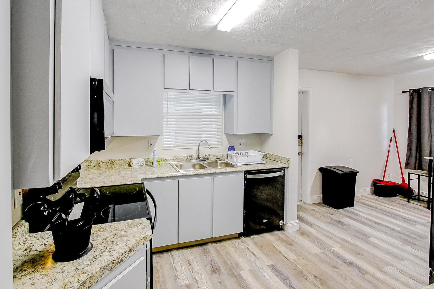 Common spaces including the kitchen
