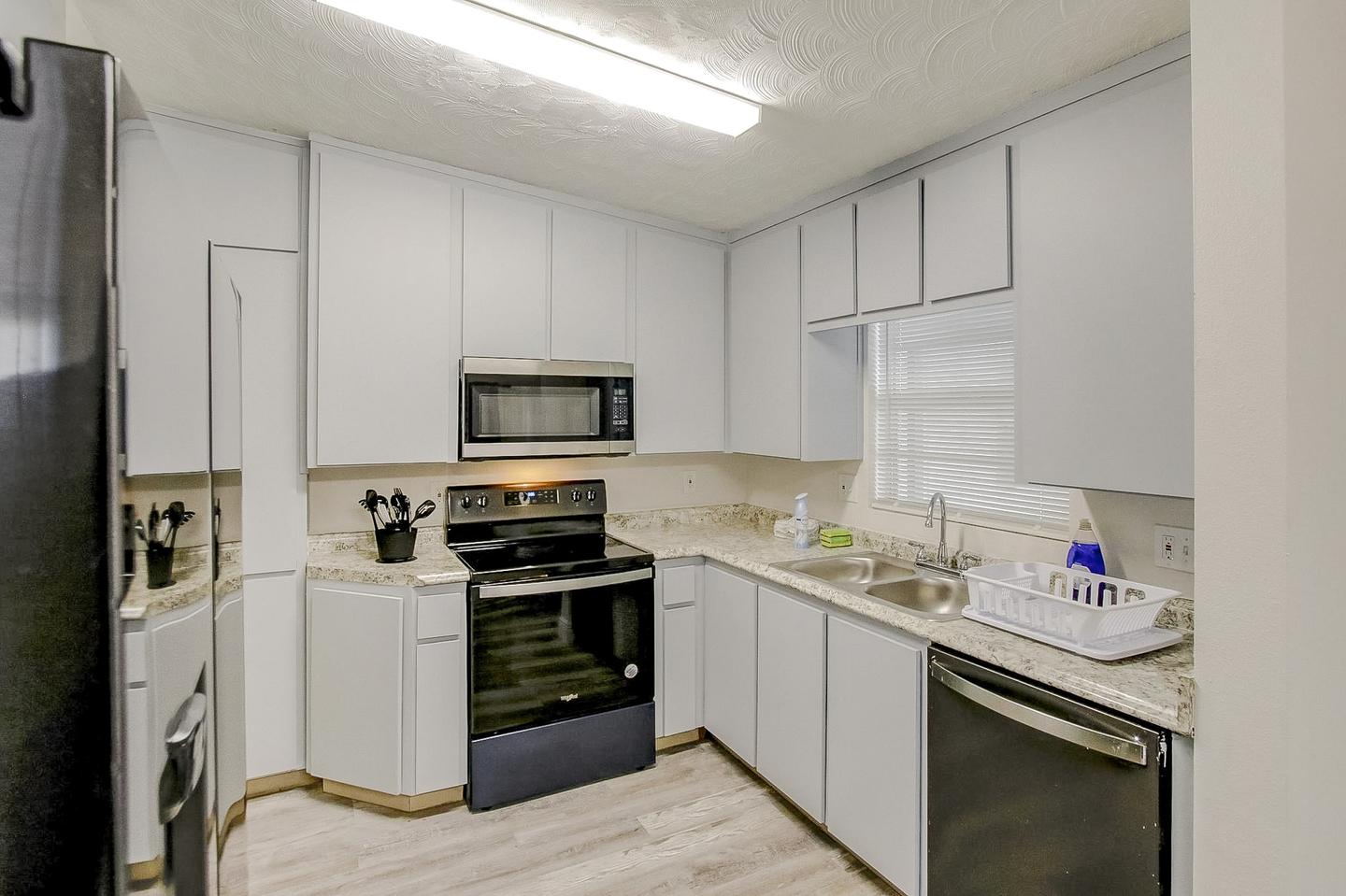 Common spaces including the kitchen
