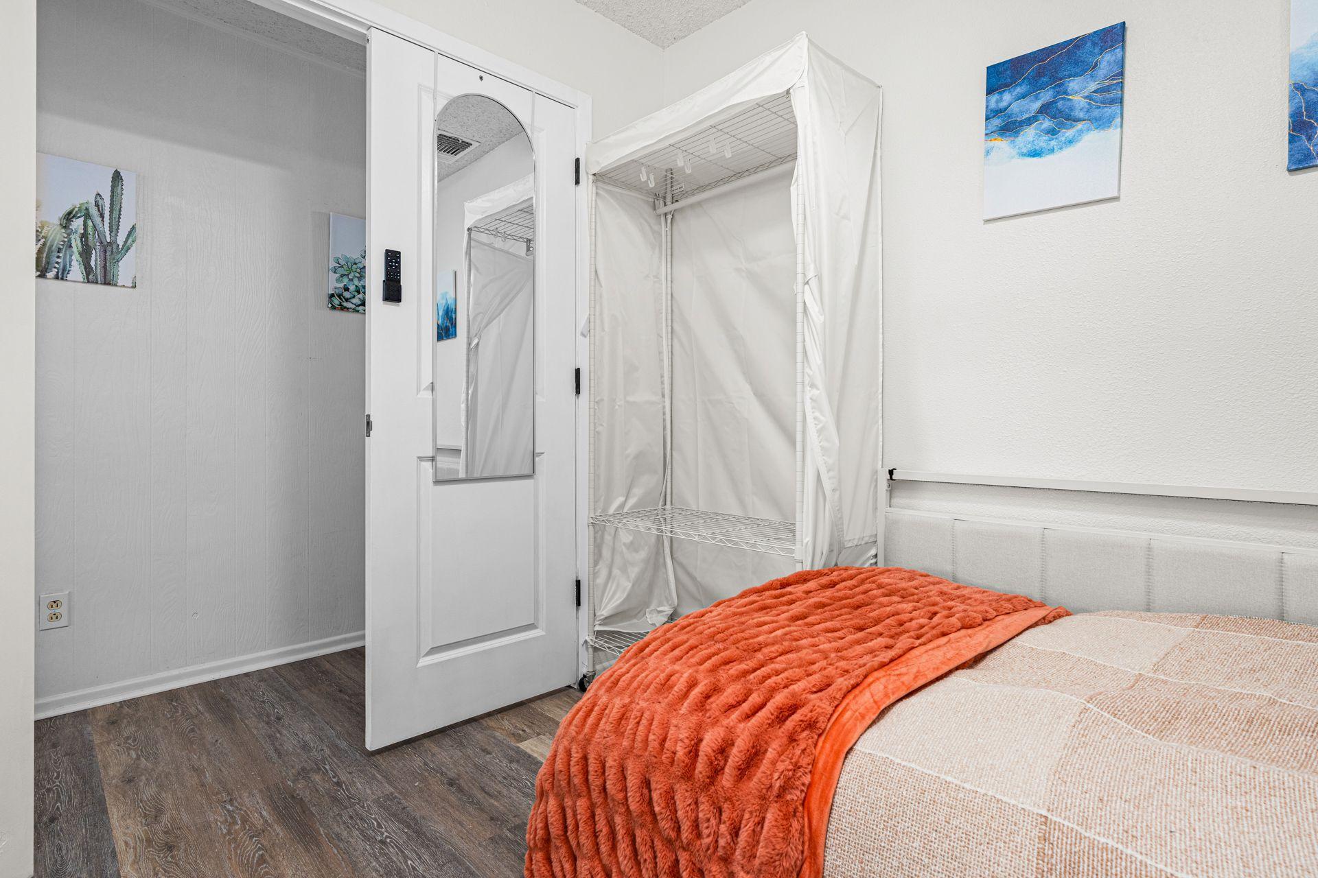 Hanging closet and mirror!