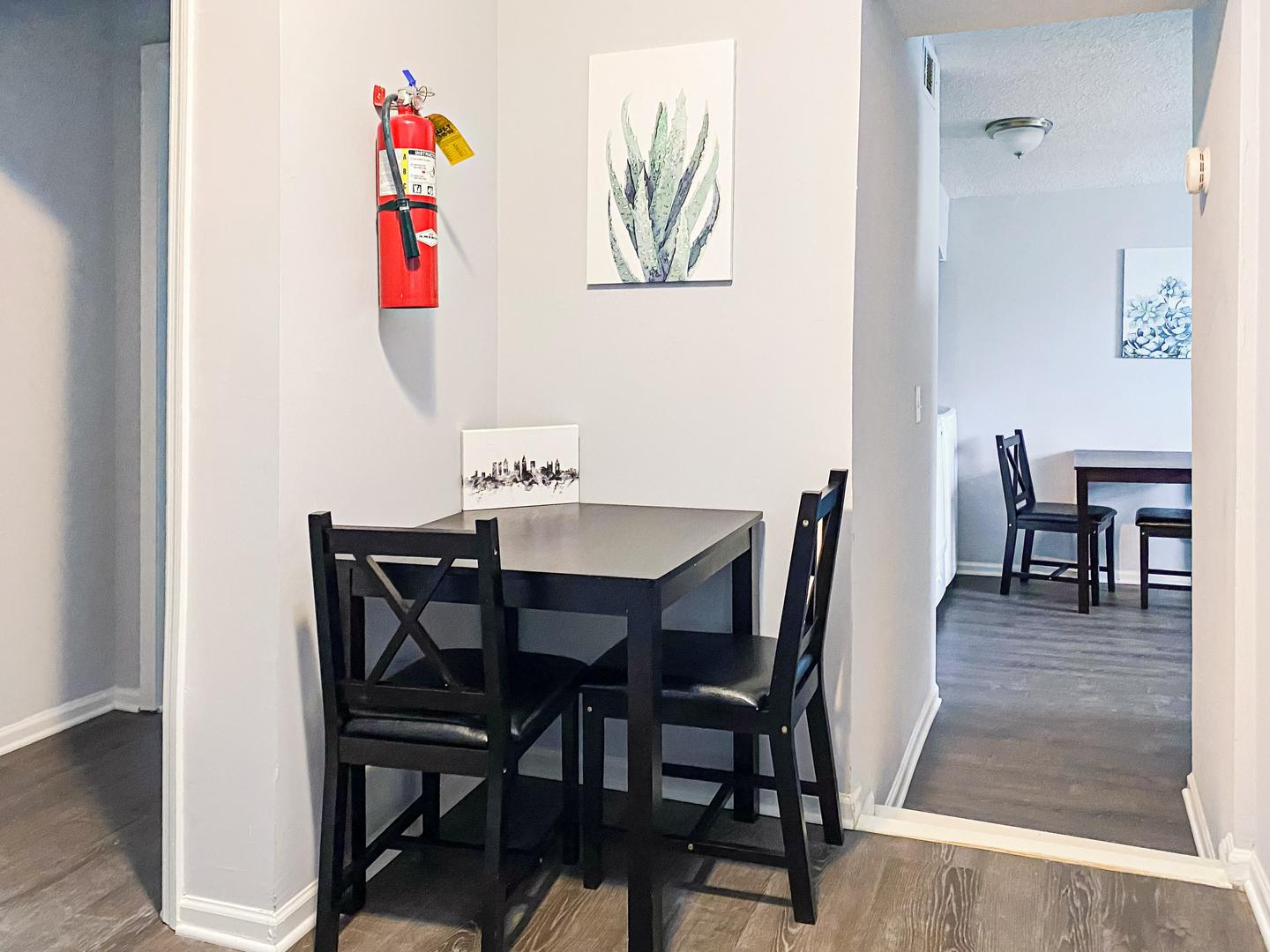 Common spaces including the kitchen
