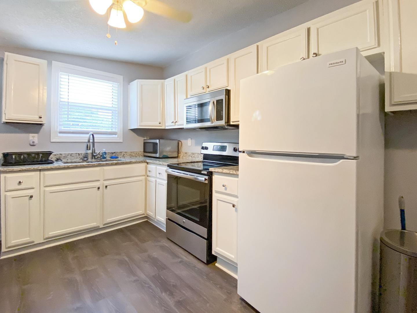 Common spaces including the kitchen