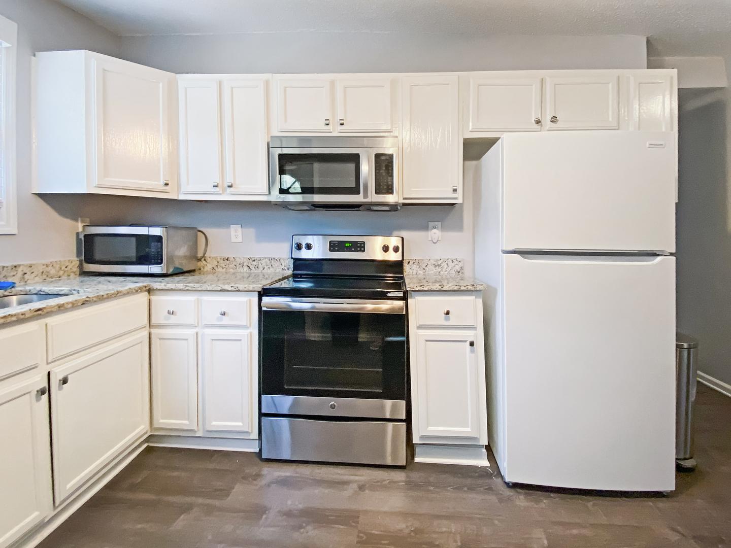 Common spaces including the kitchen