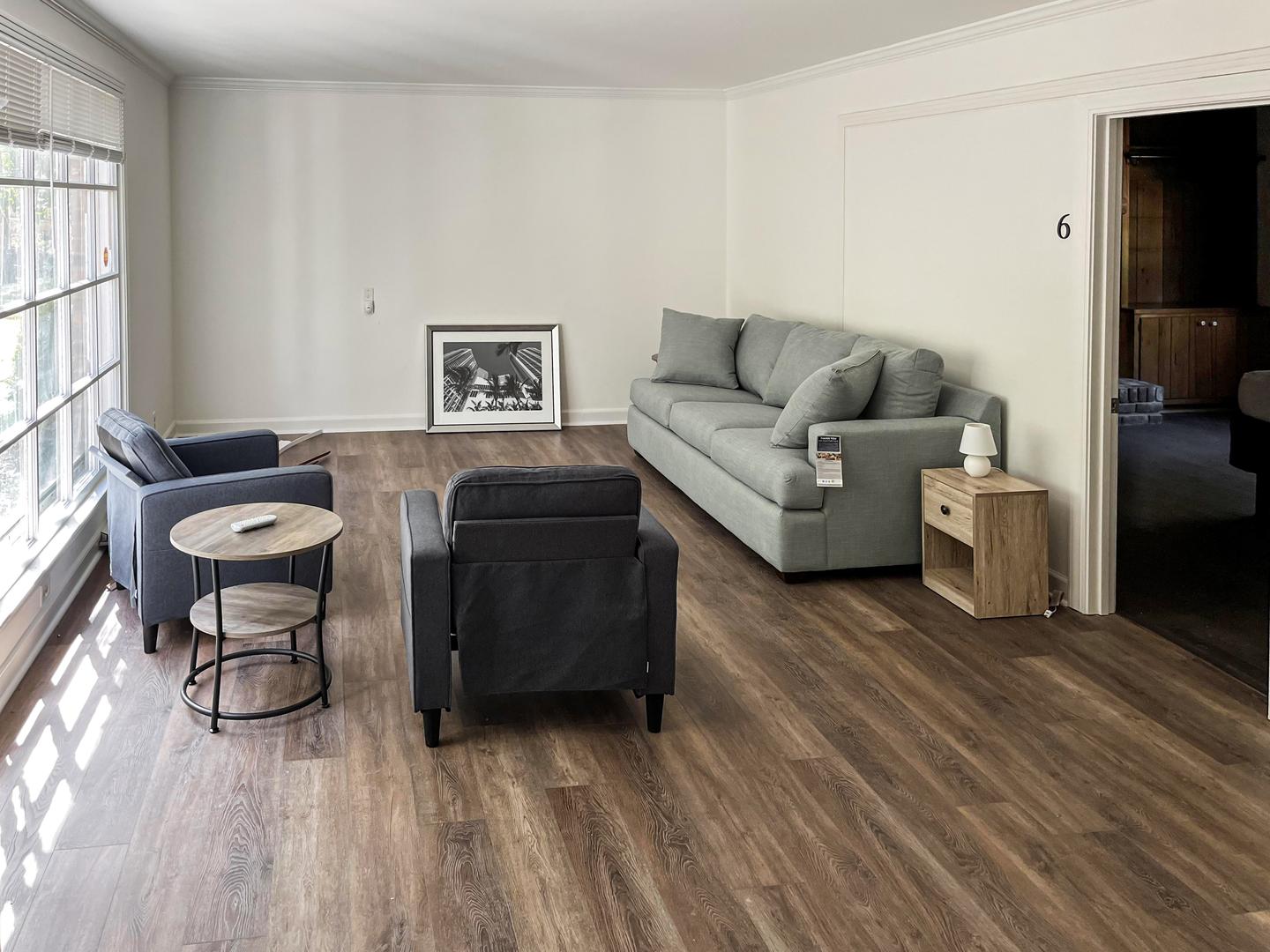 Common spaces including the kitchen