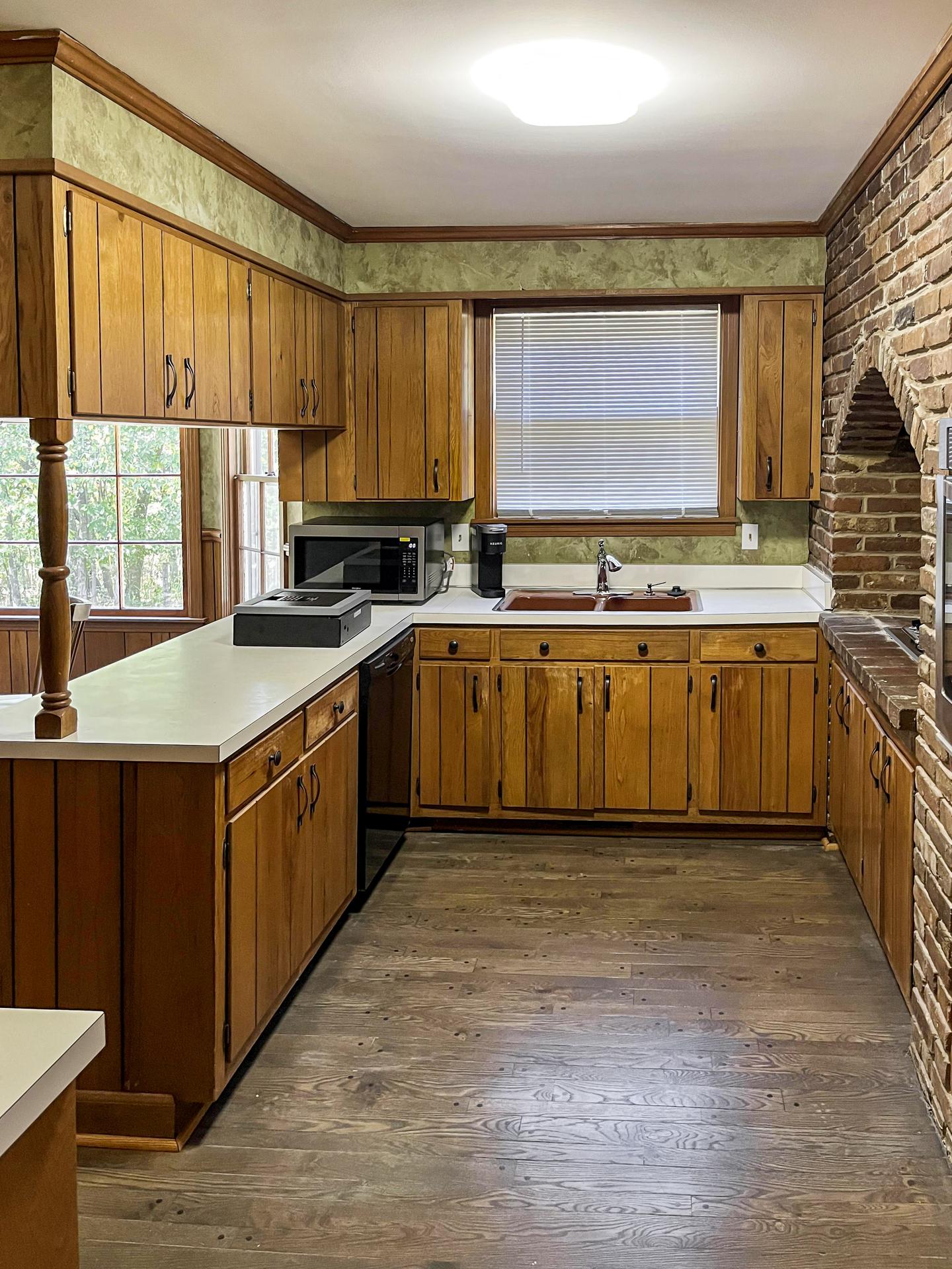 Common spaces including the kitchen