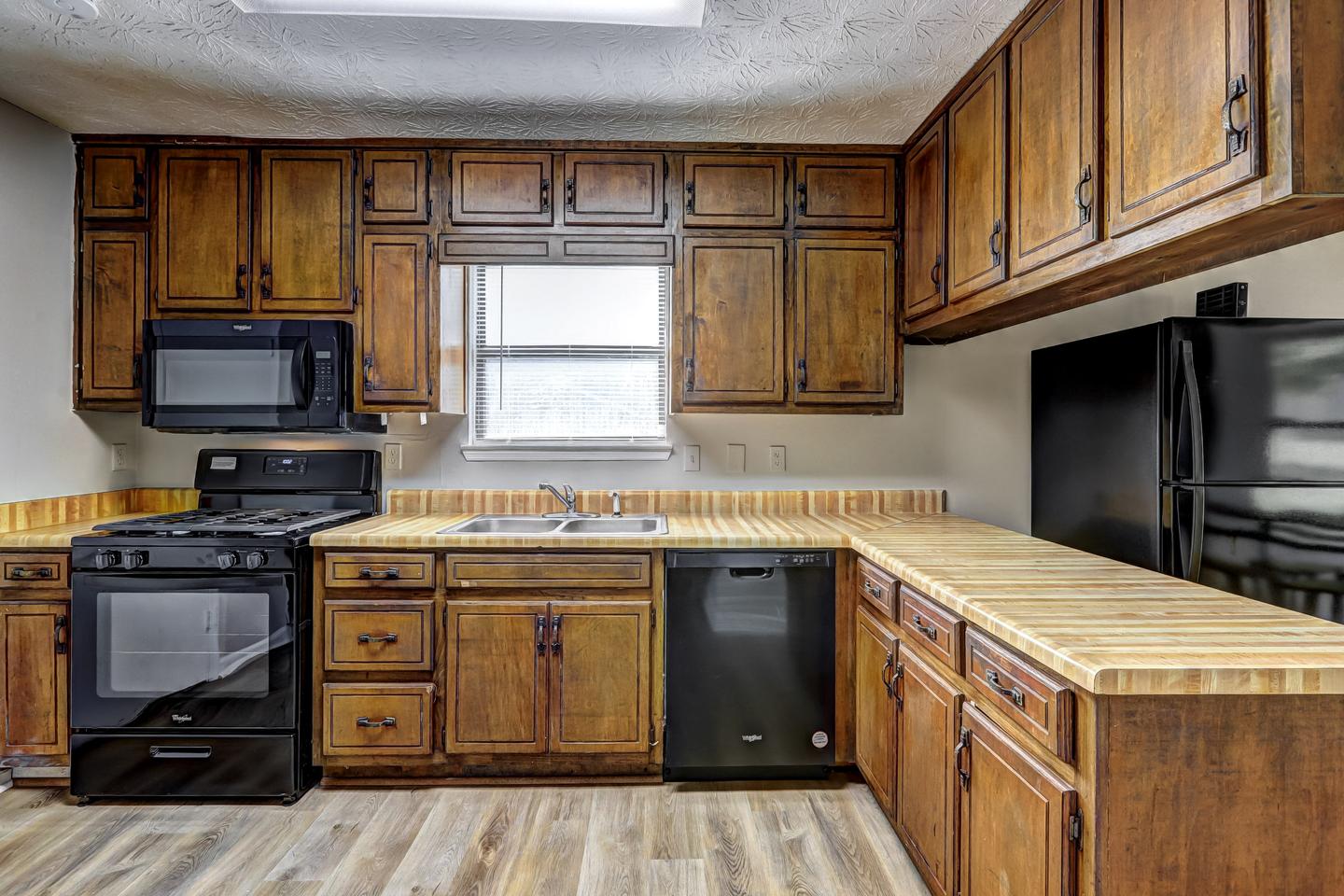 Common spaces including the kitchen