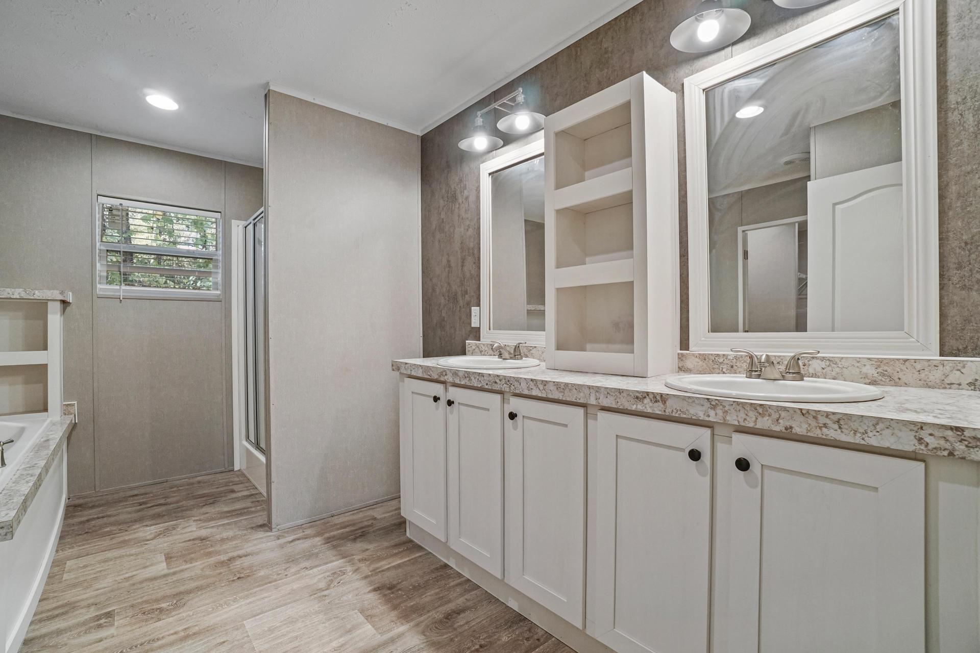 Huge master bathroom.