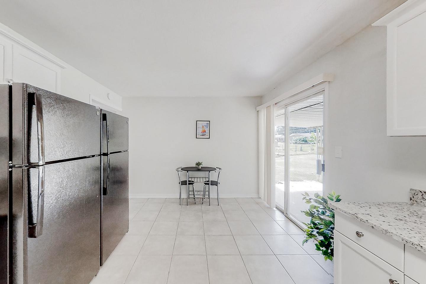 Common spaces including the kitchen