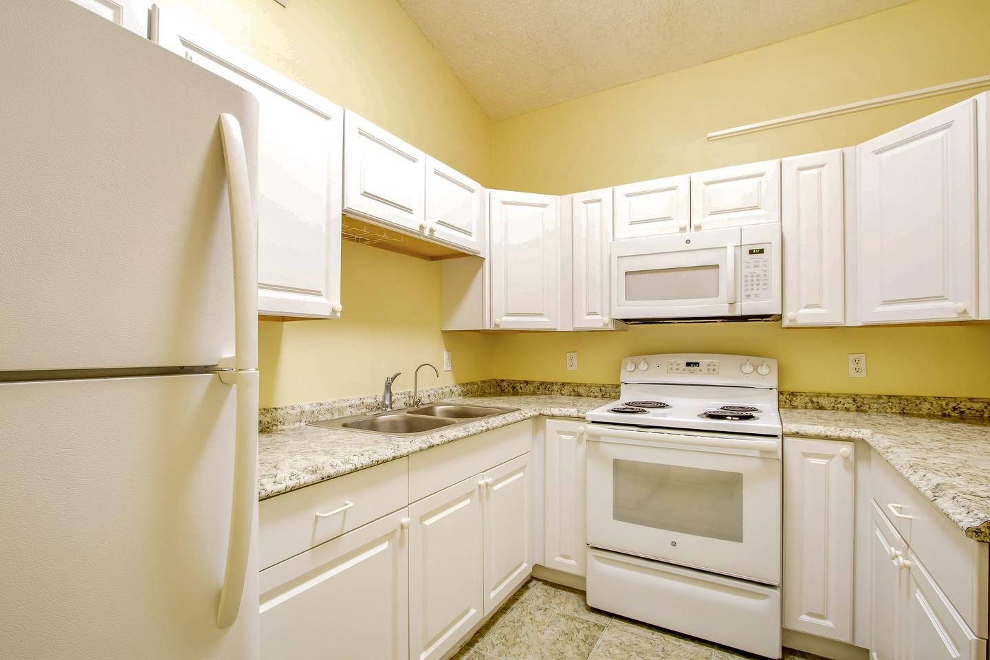 Common spaces including the kitchen