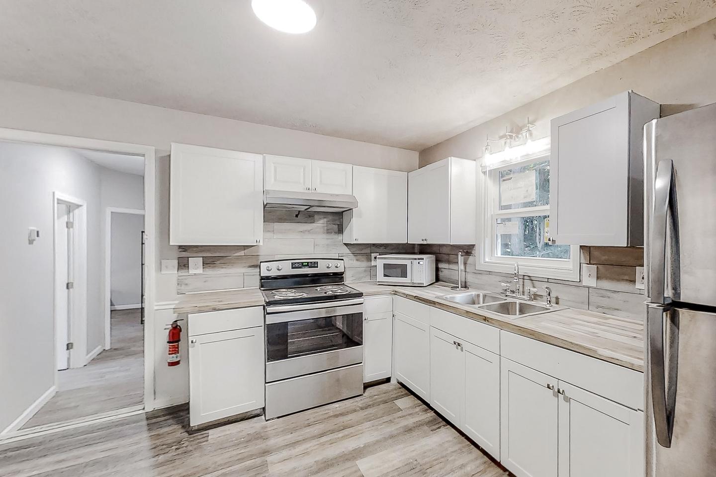 Common spaces including the kitchen
