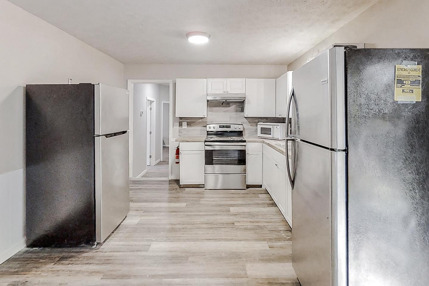Common spaces including the kitchen