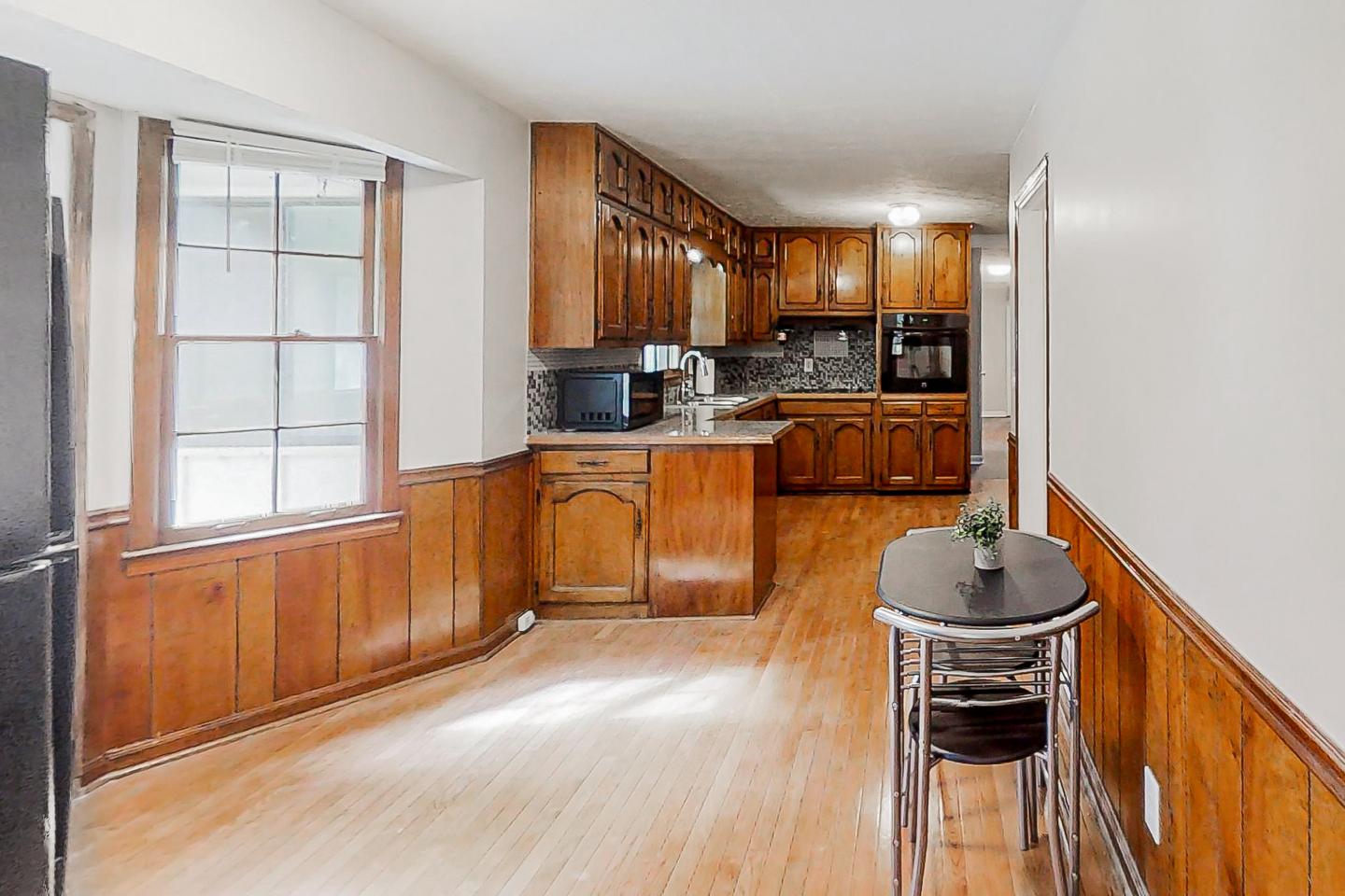 Common spaces including the kitchen