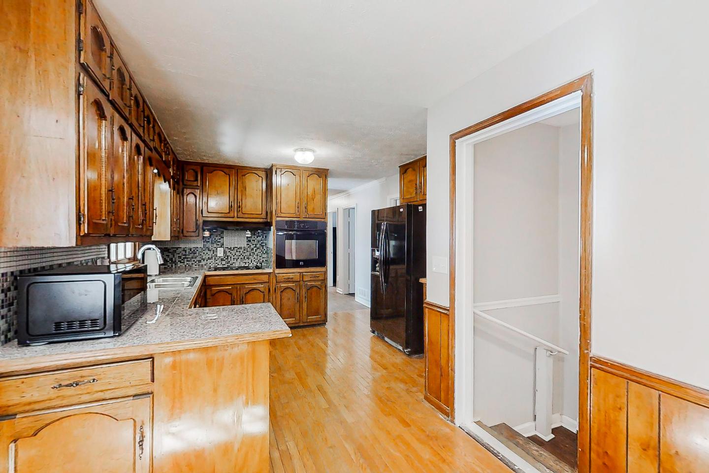Common spaces including the kitchen