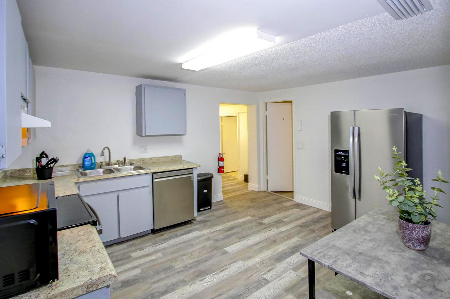 Common spaces including the kitchen