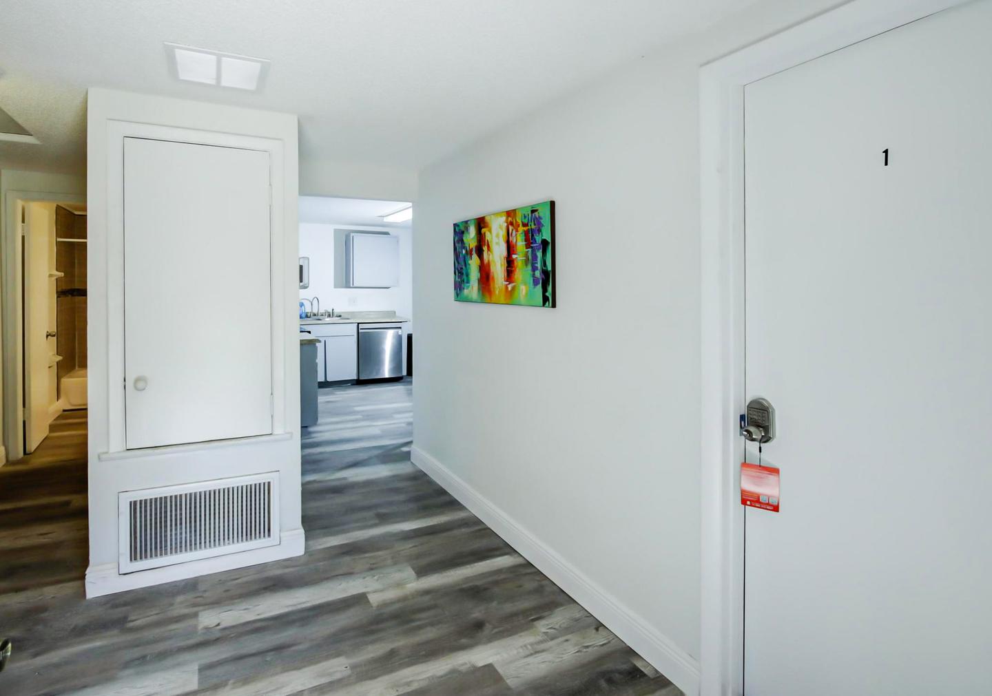 Common spaces including the kitchen
