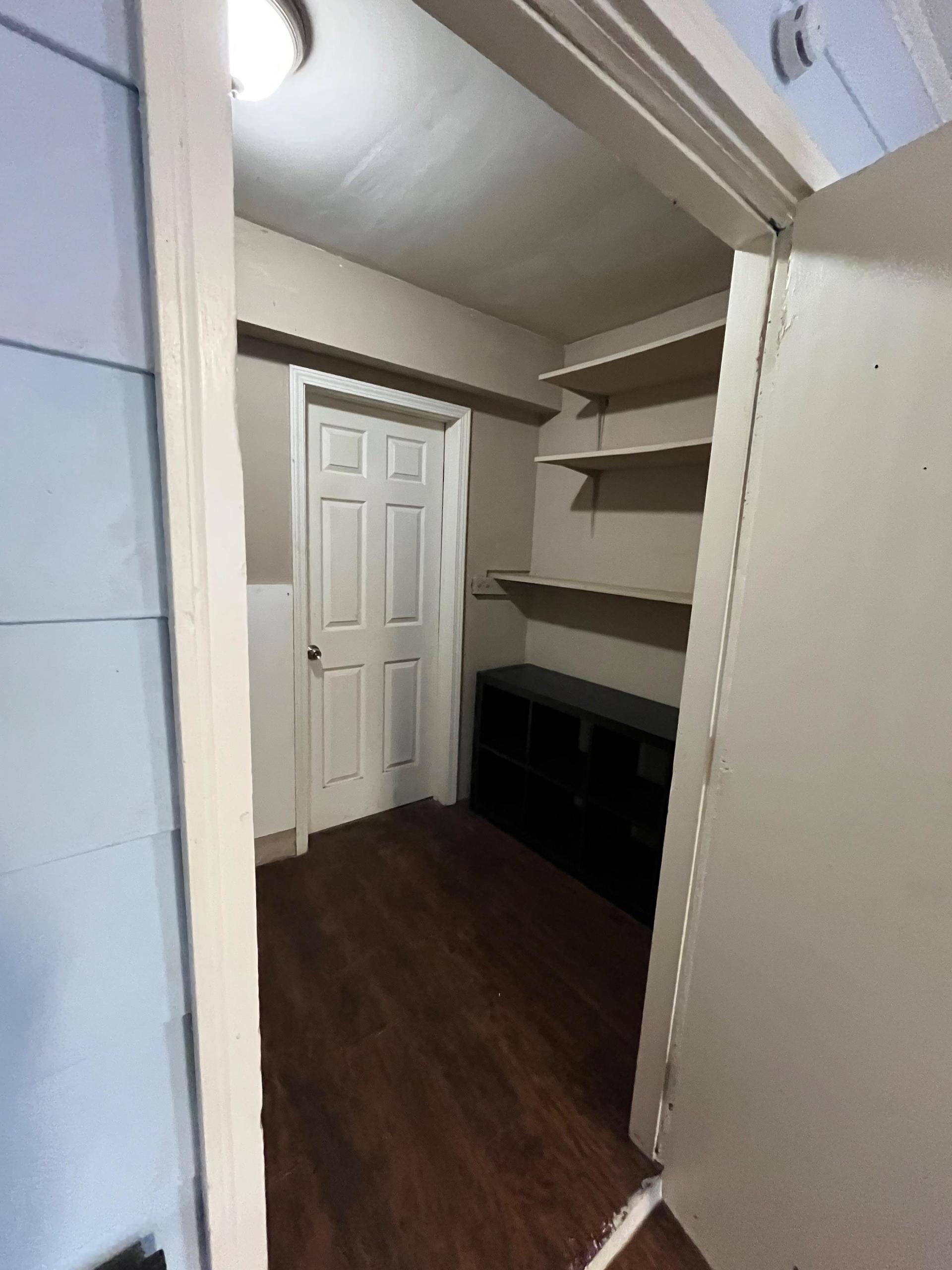 Walk in closet, extra storage