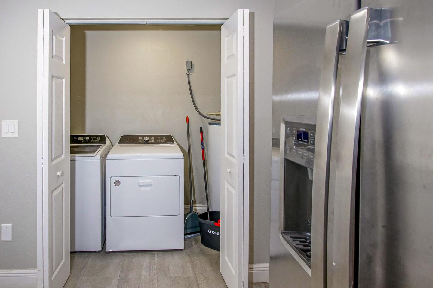 Common spaces including the kitchen