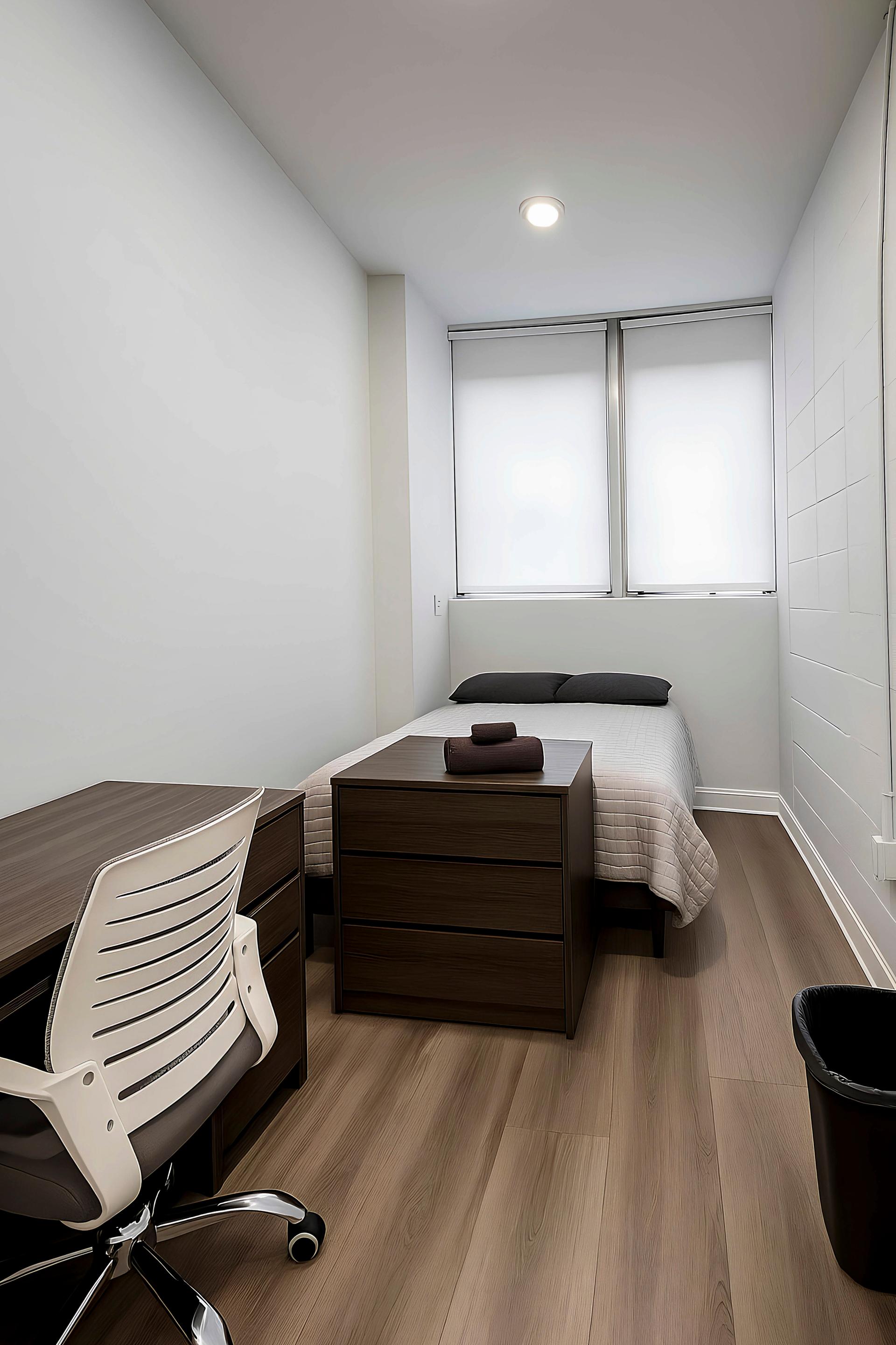 bedroom, detected:bed, window blind