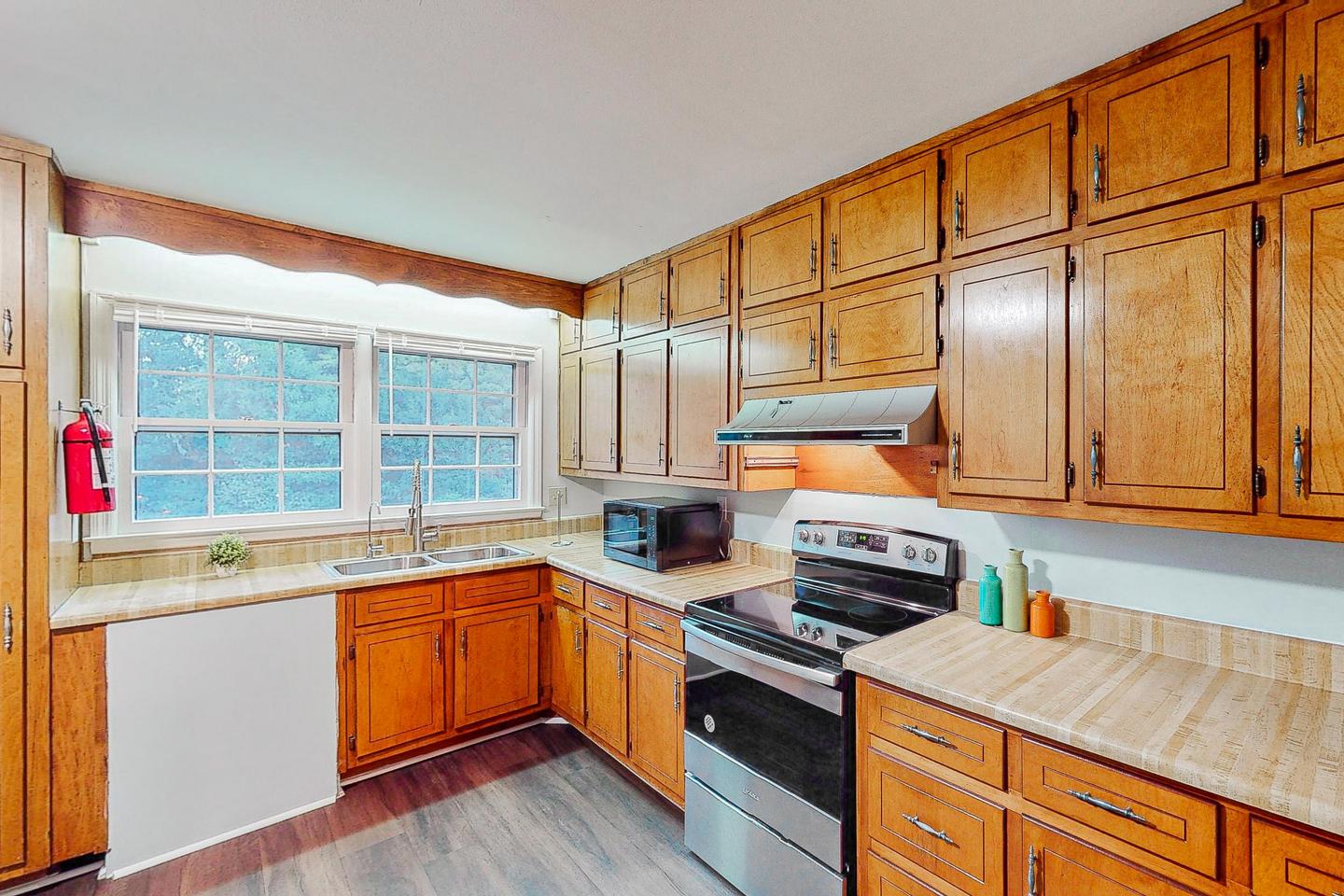 Common spaces including the kitchen