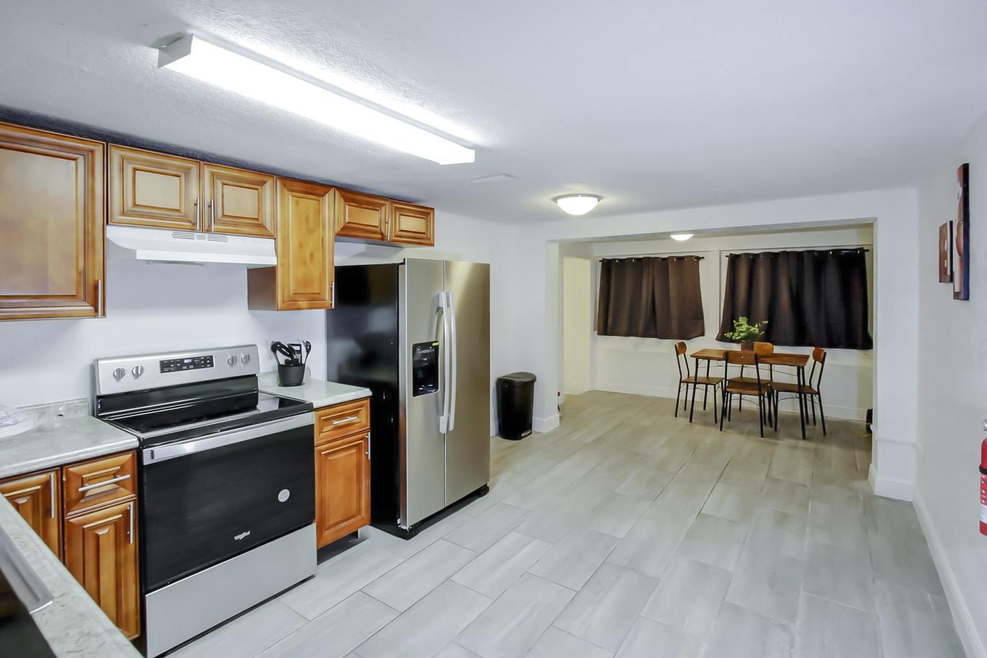 Common spaces including the kitchen