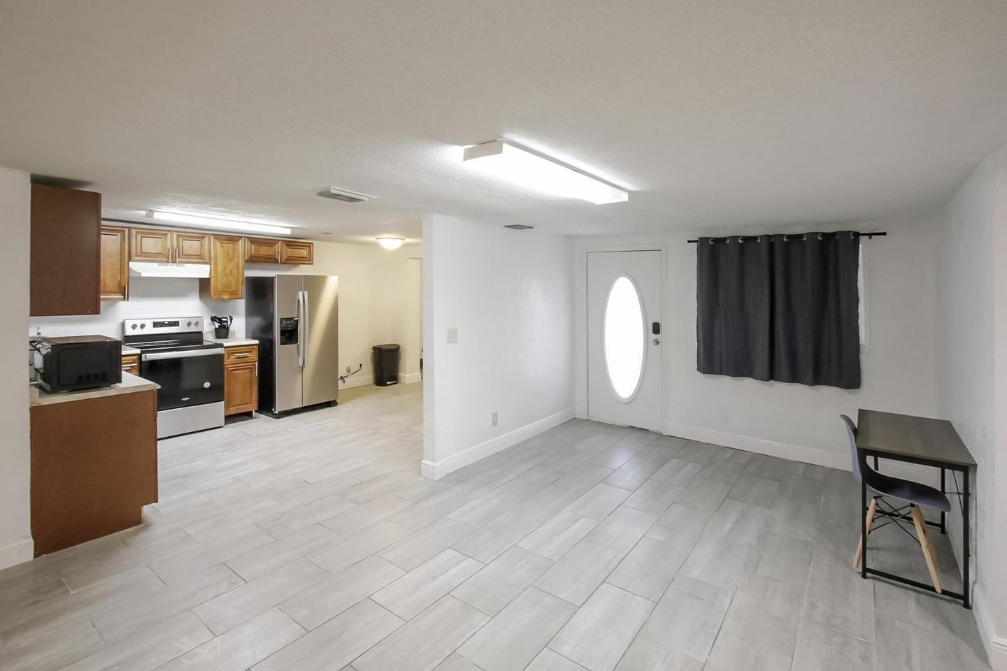 Common spaces including the kitchen