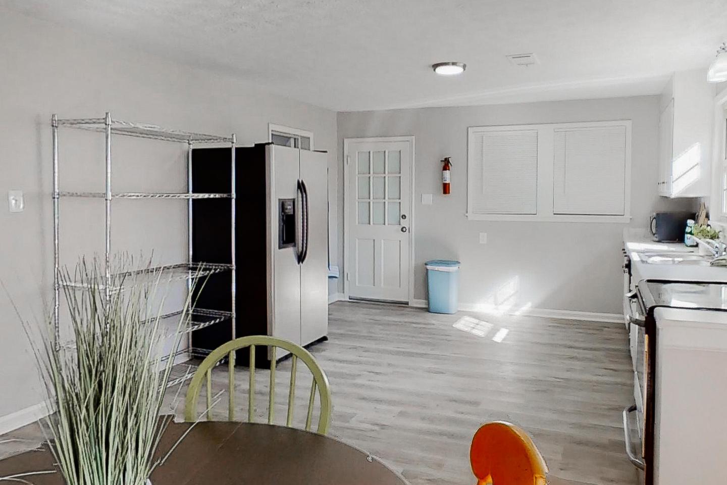 Common spaces including the kitchen