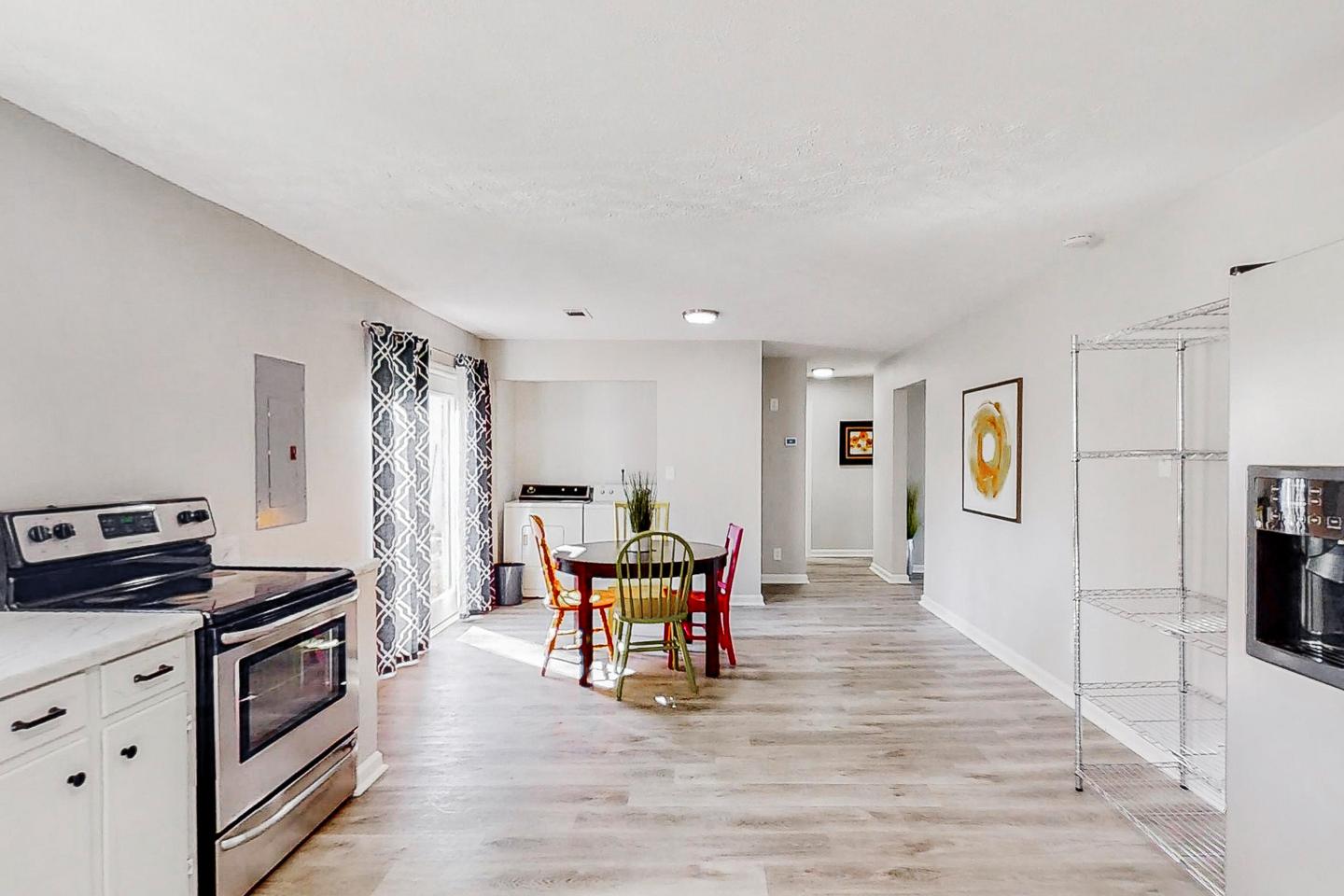 Common spaces including the kitchen