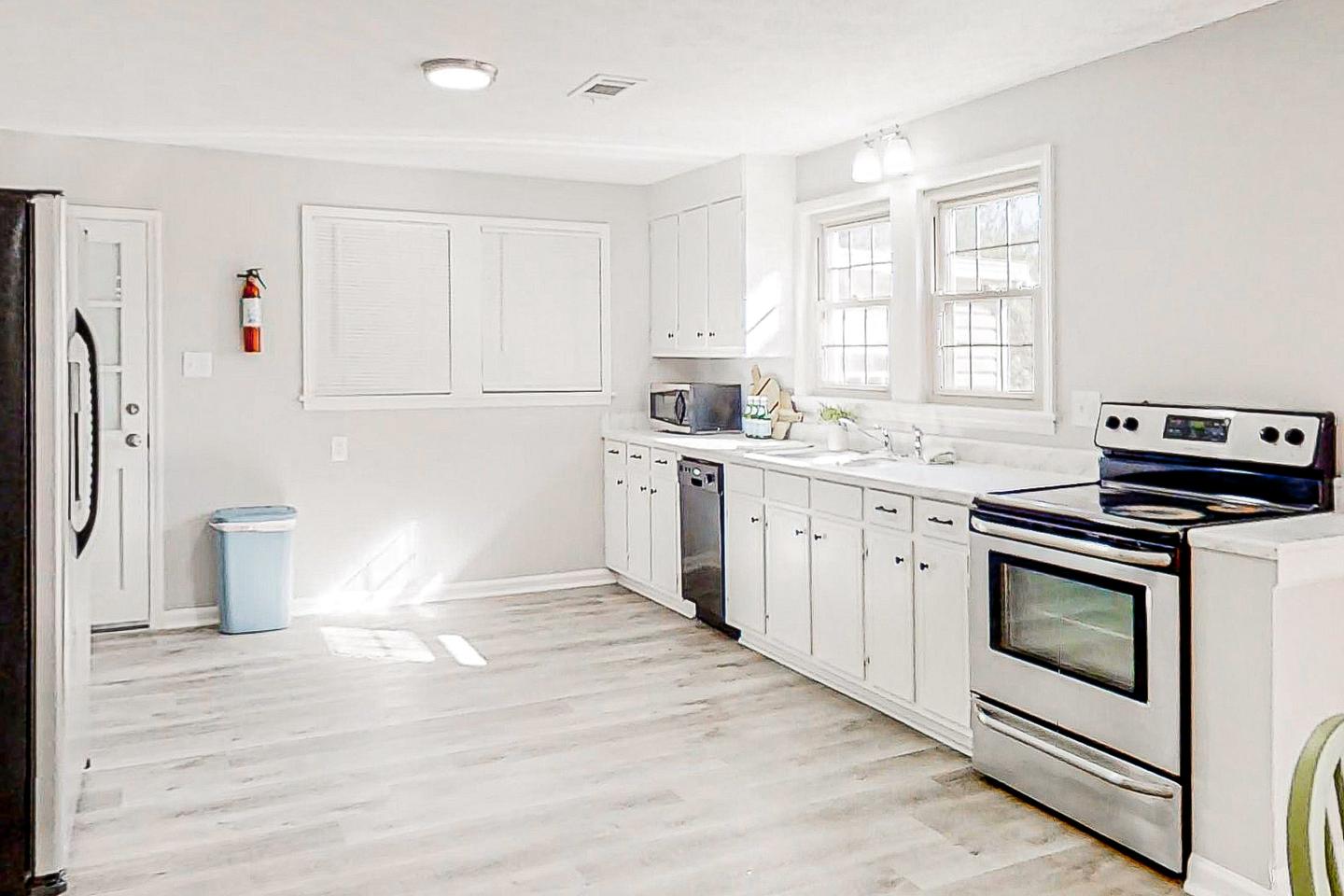 Common spaces including the kitchen