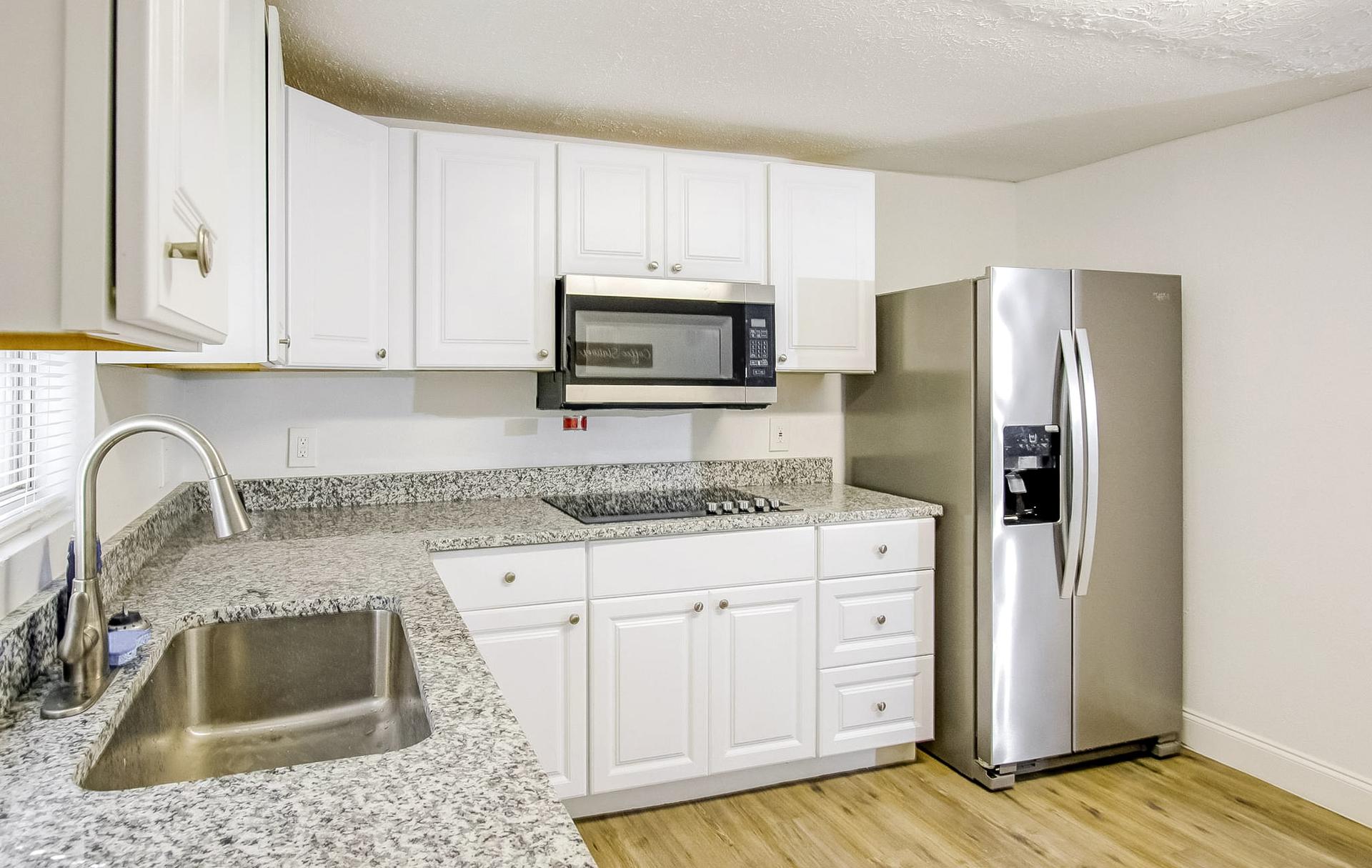 Common spaces including the kitchen