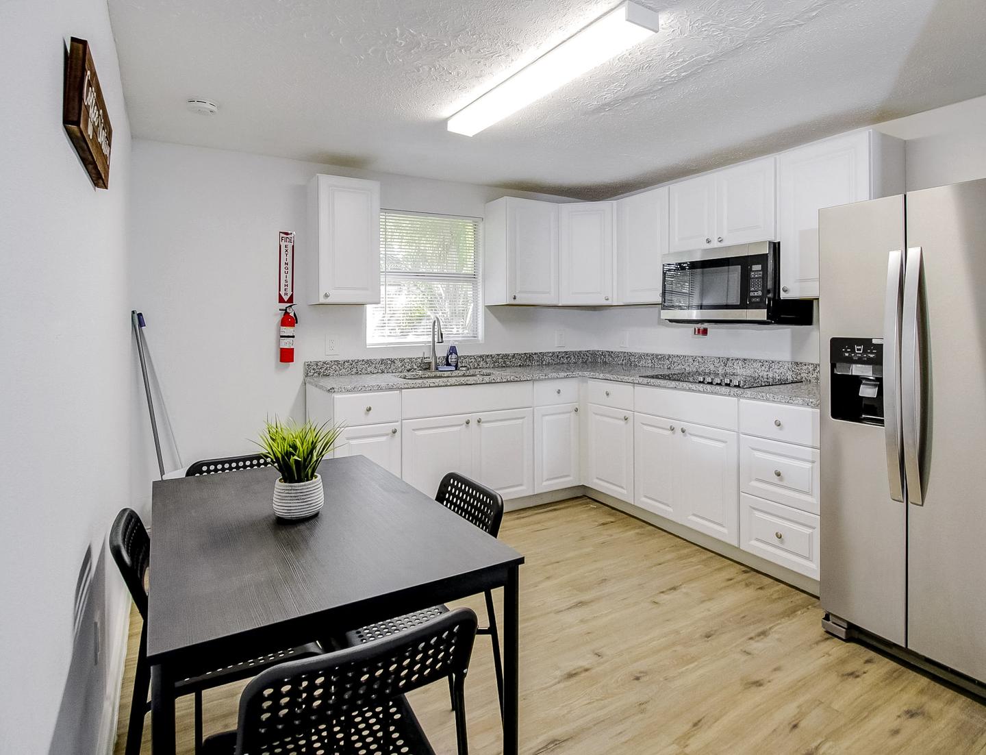 Common spaces including the kitchen