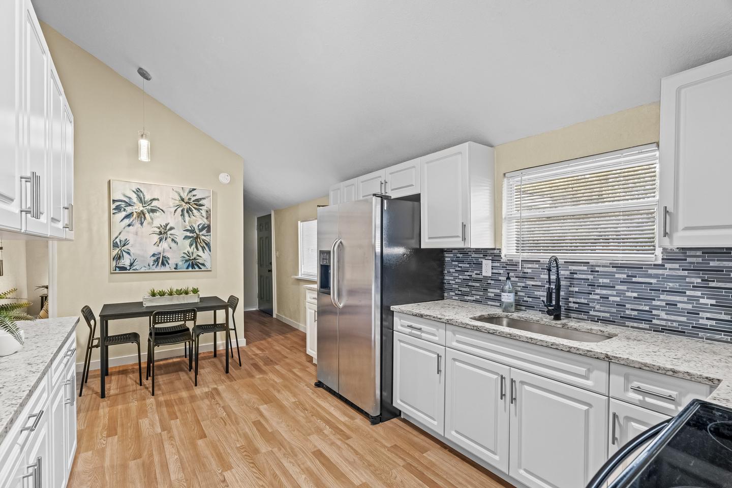 Common spaces including the kitchen